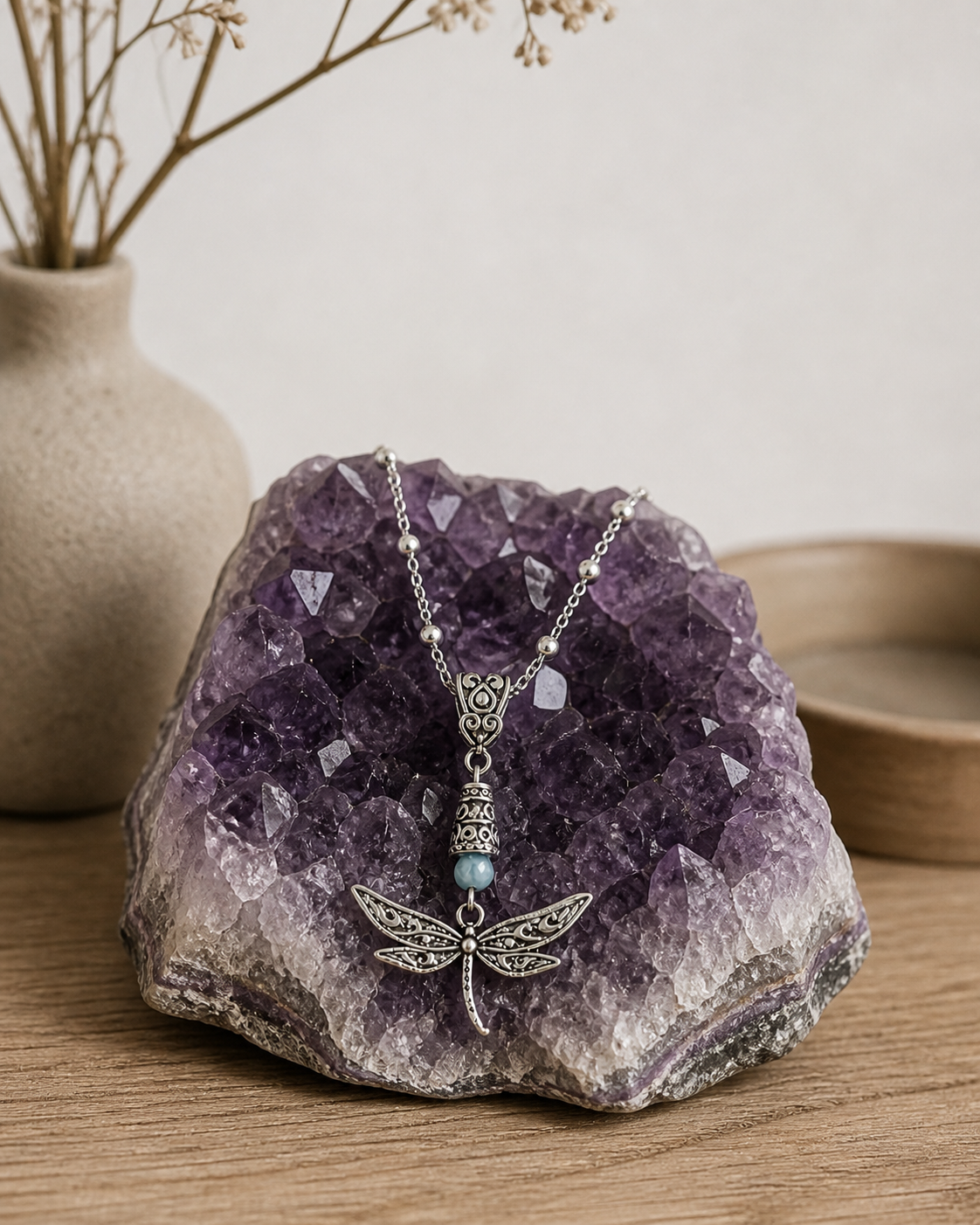 Dragonfly Necklace Purple Stone ChatGPT.png