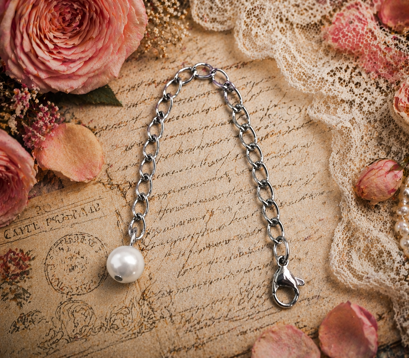 Pearl Handmade Necklace Extender Chain