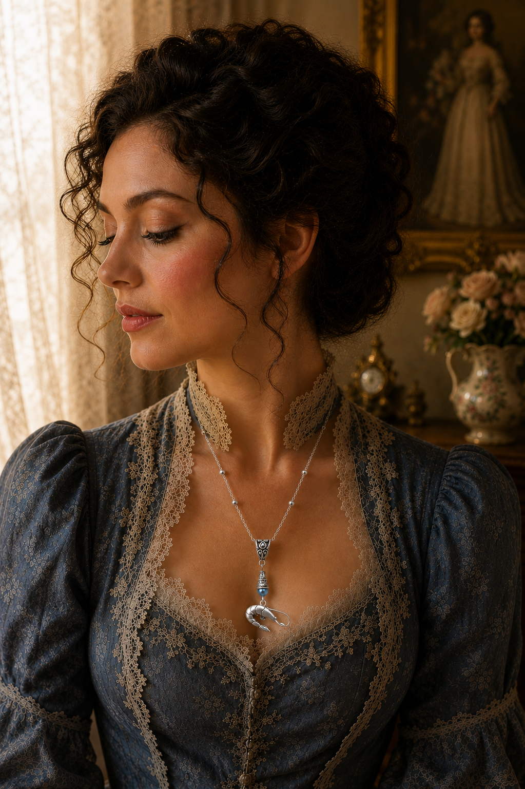 Shrimp Necklace Victorian Woman ChatGPT).png