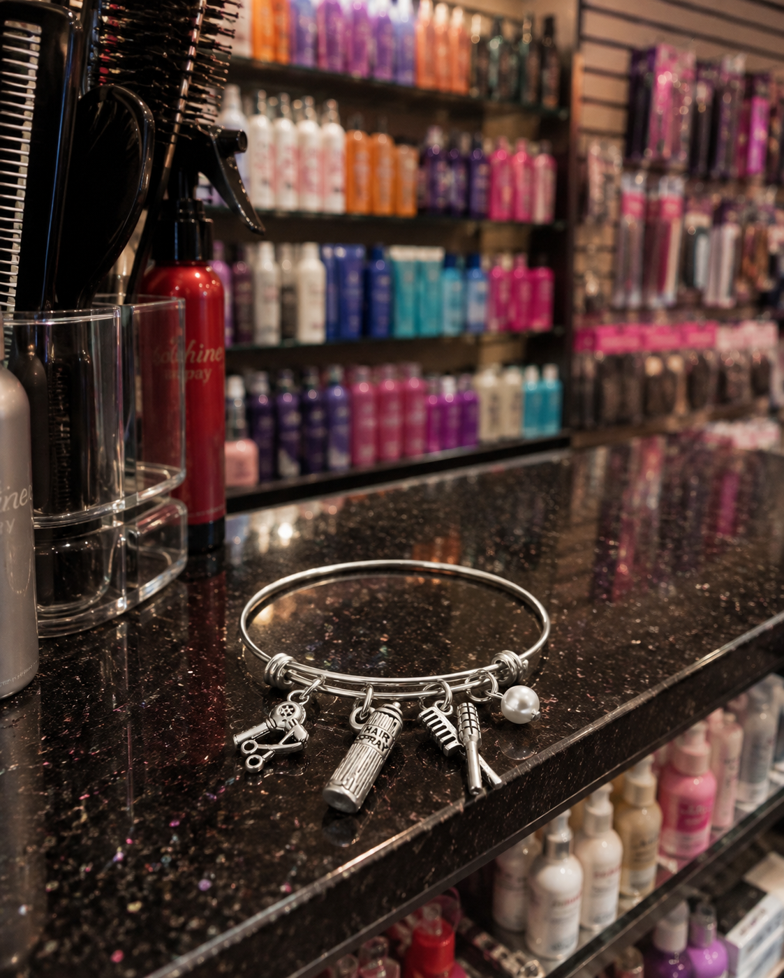 Hairdresser Beautician Pearl Bracelet Shop ChatGPT.png