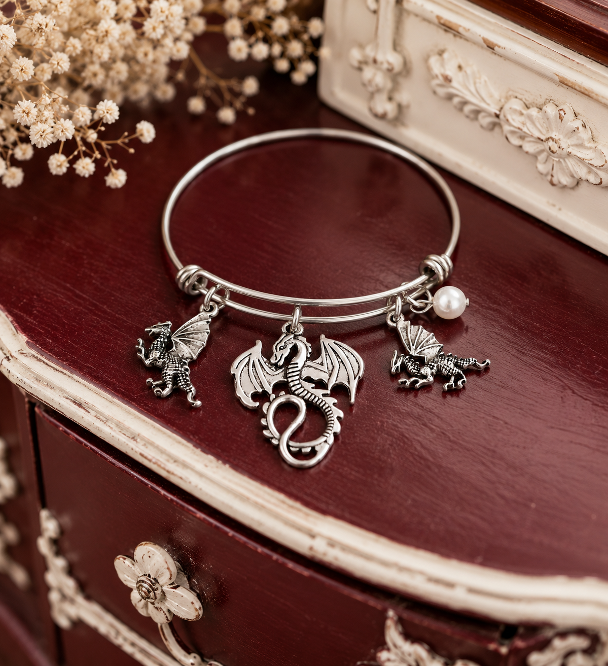 Dragon Pearl Bracelet Burgundy Dresser ChatGPT.png