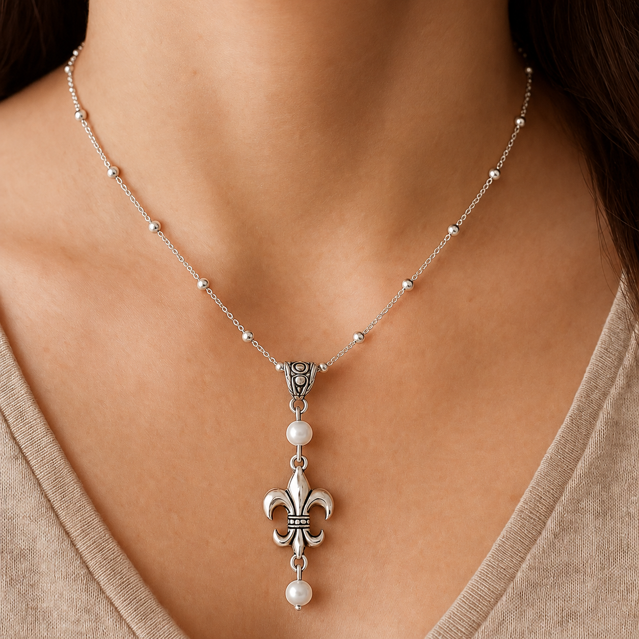 CORRECTED Pearl Fleur De Lis Necklace Model Chatgpt.png