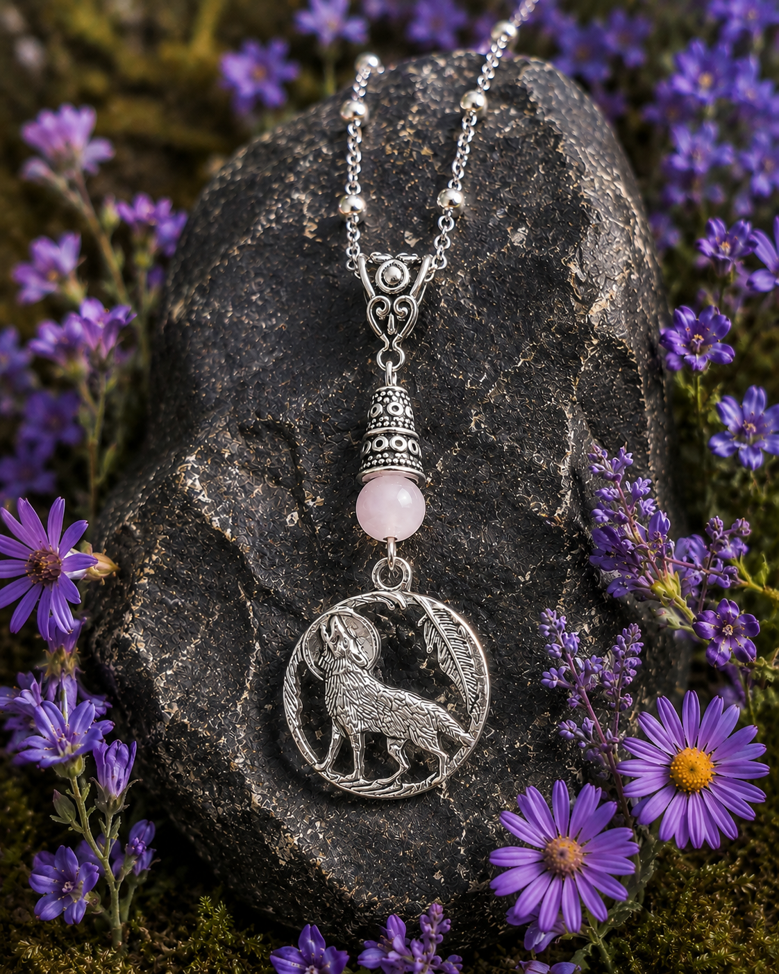 Wolf Rose Quartx Necklace Rock Flowers ChatGPT.png