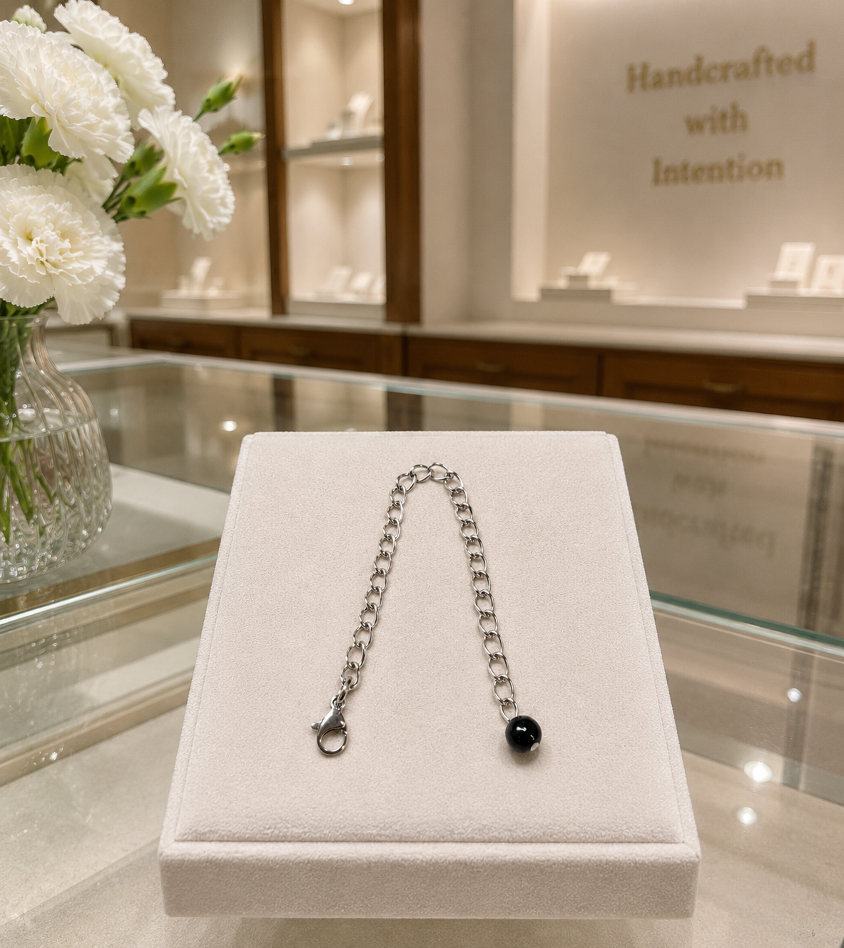 Onyx Handmade Necklace Extender Chain