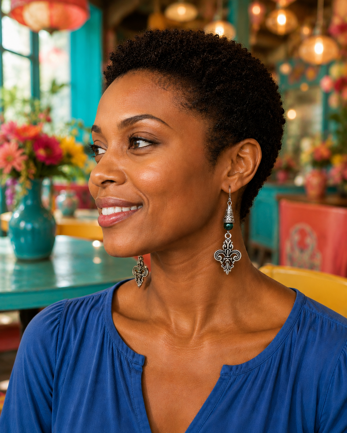 Fleur De Lis Green Earrings Model ChatGPT.png