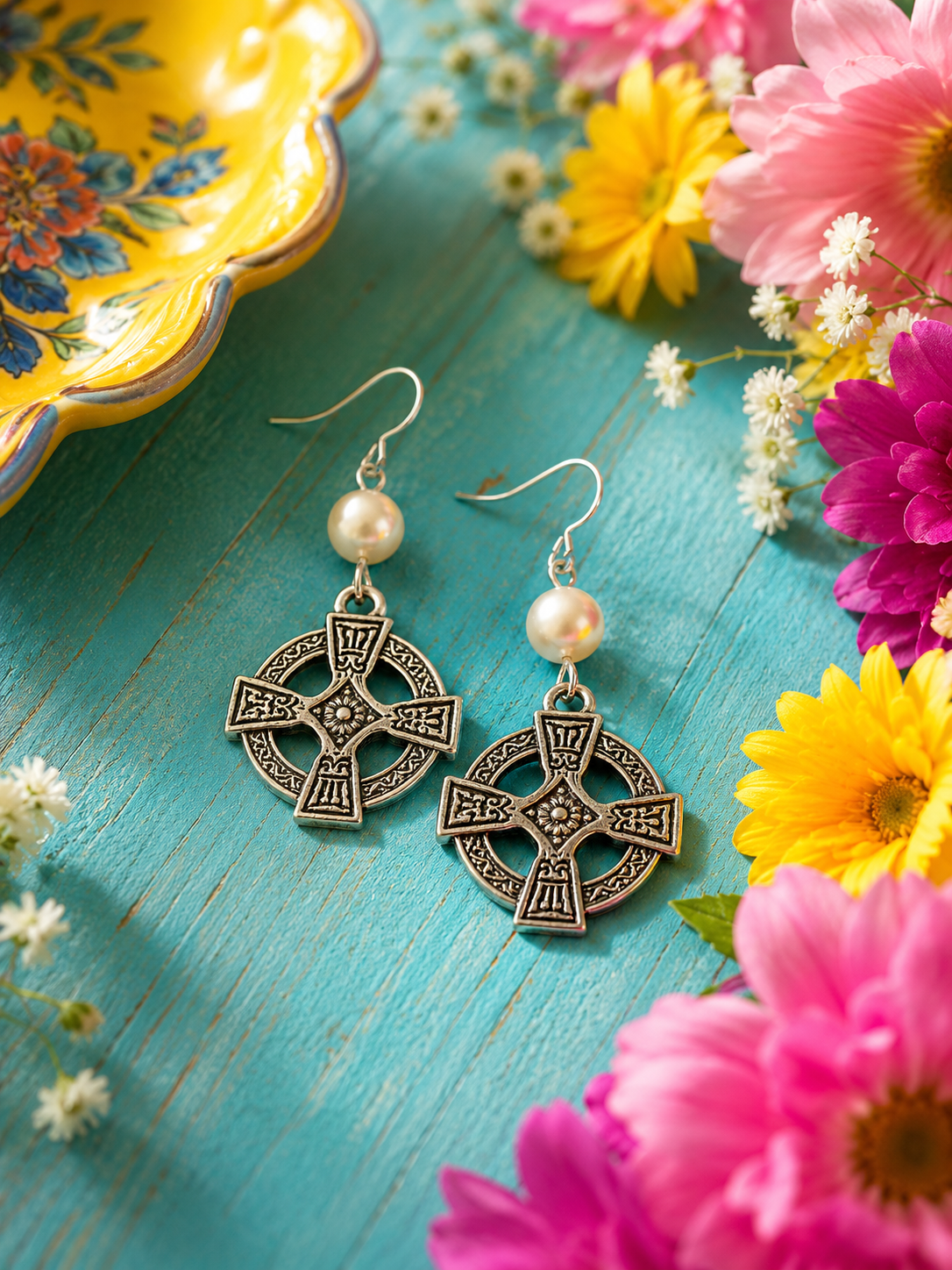 Celtic Cross Pearl Earrings Bright ChatGPT.png