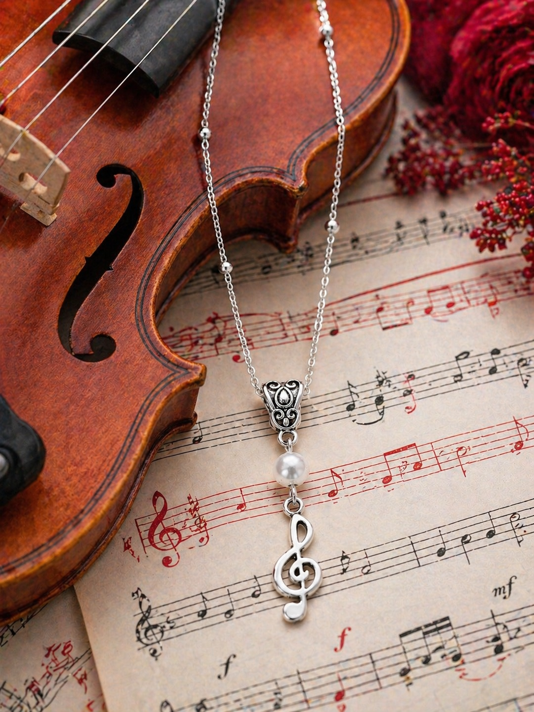 G Clef Pearl Necklace Violin ChatGPT.png
