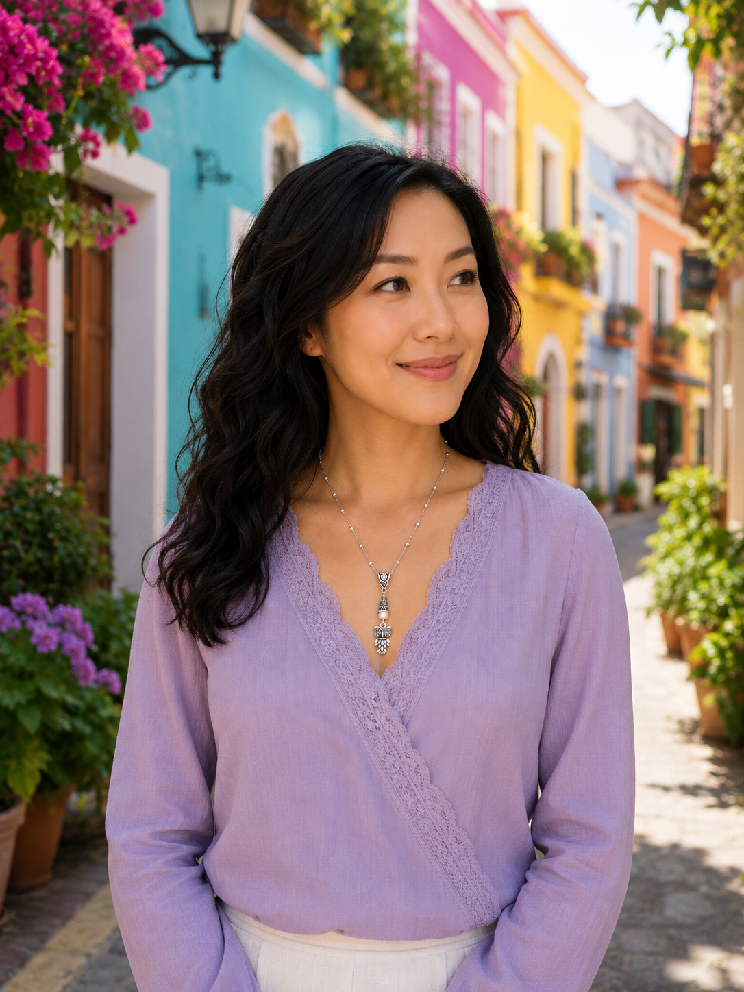 Owl Necklace White Woman Houses ChatGPT.png