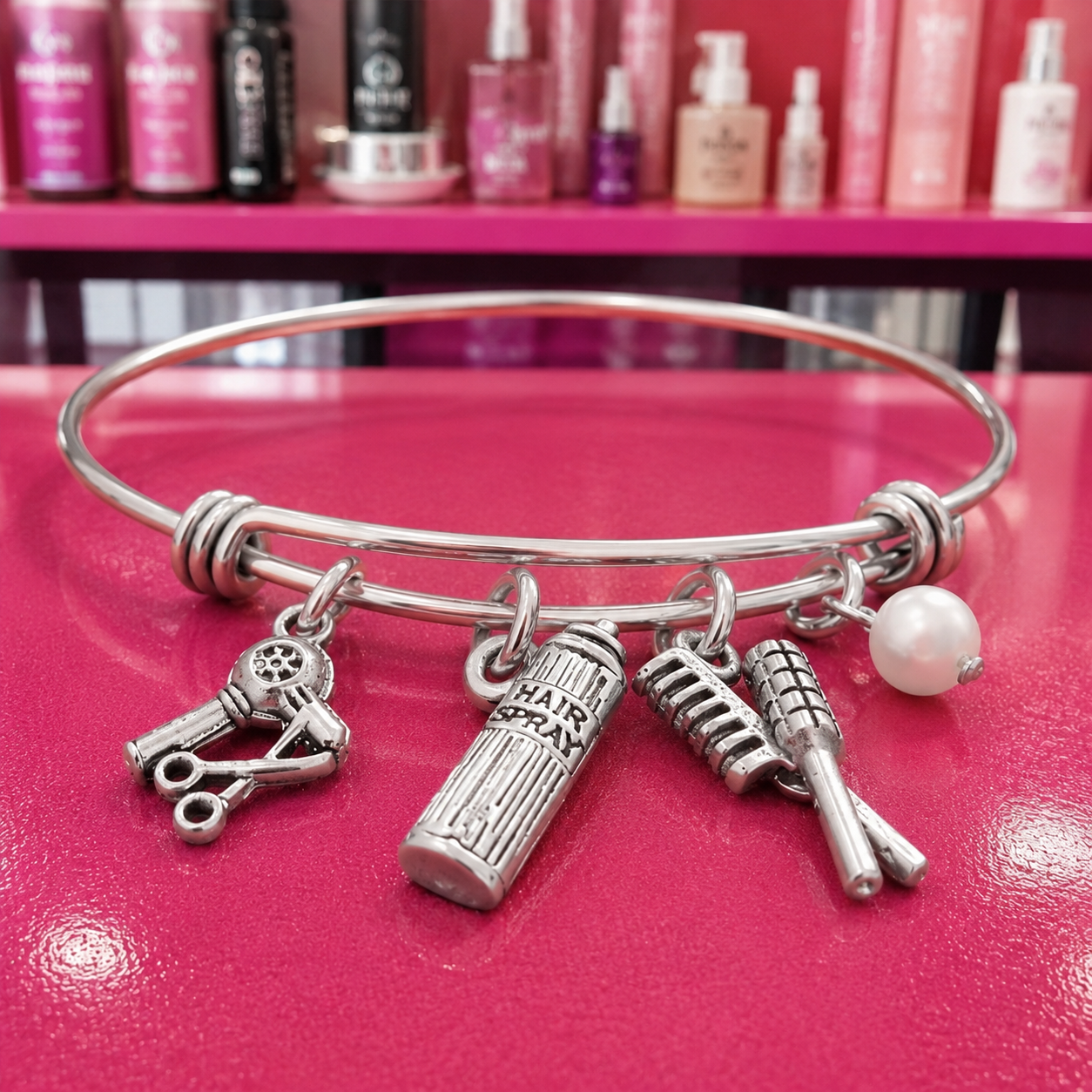 Hair Stylist Semiprecious Handmade Bracelet