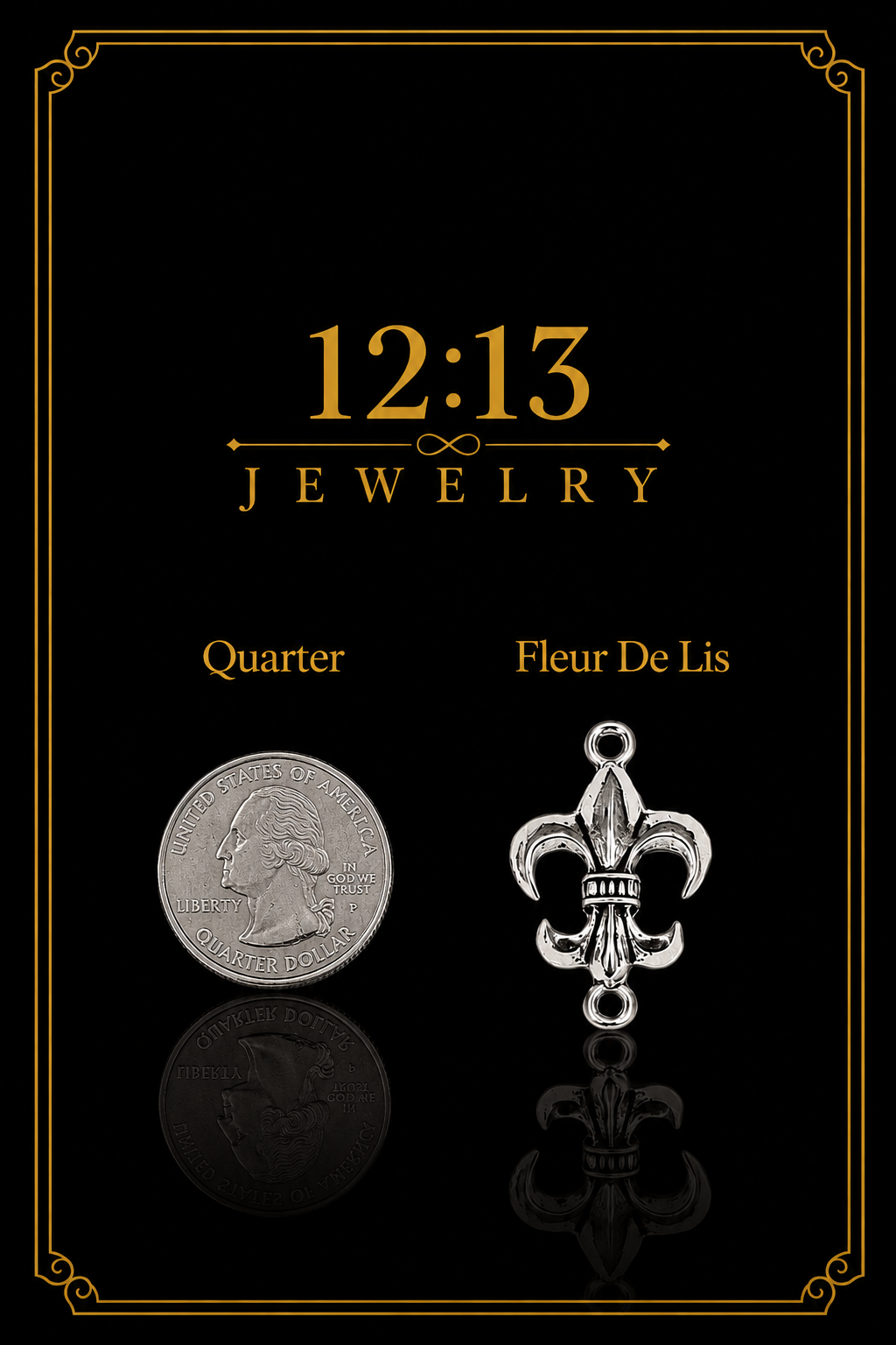 Fleur De Lis Double Pearl Coin Charm ChatGPT.png