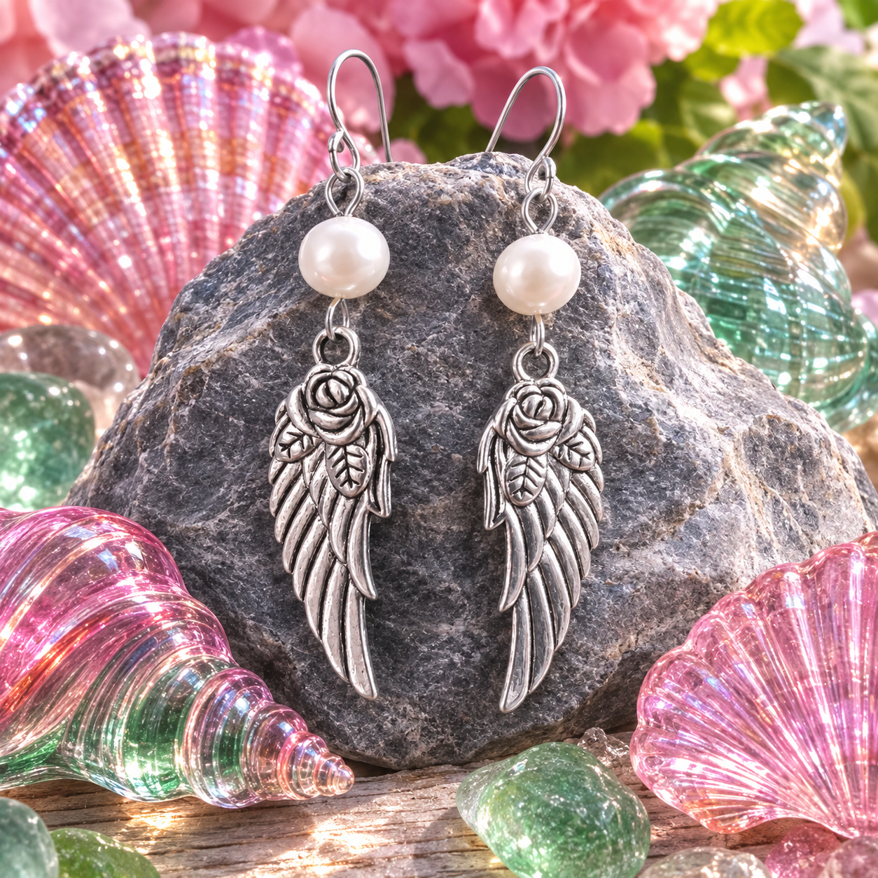 Wing Pearl Earrings Rock Shells ChatGPT.png