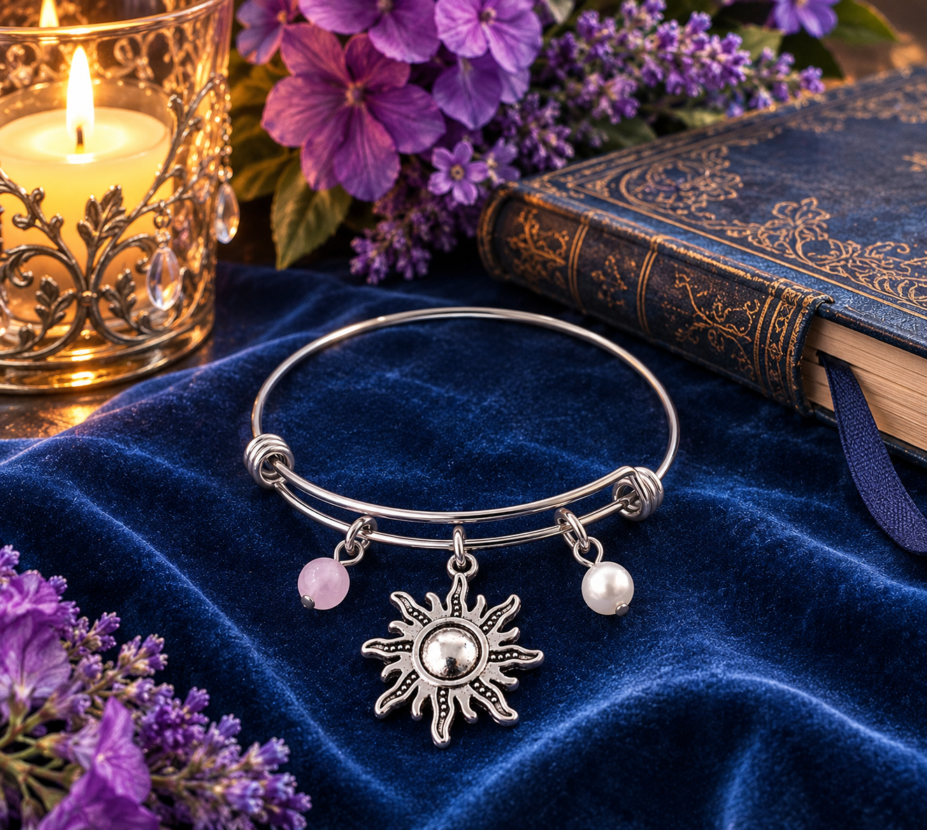 Sun Pearl Rose Quartz Bracelet Velvet ChatGPT.png