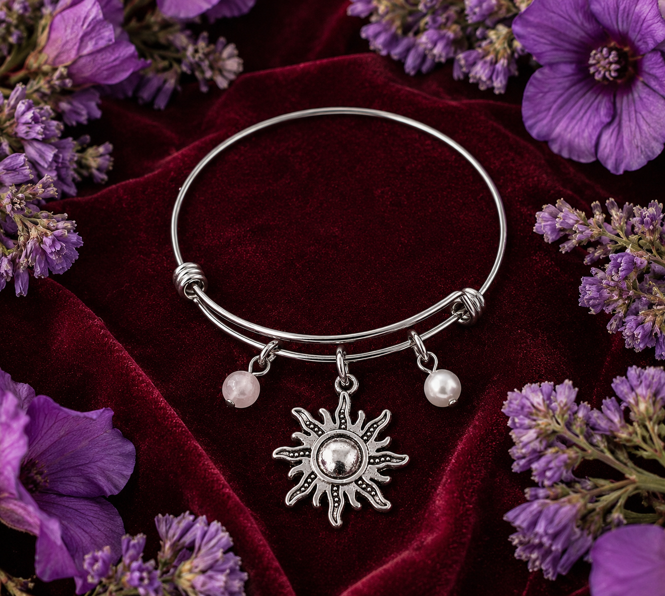 Sun Pearl Rose Quartz Bracelet Flowers ChatGPT.png