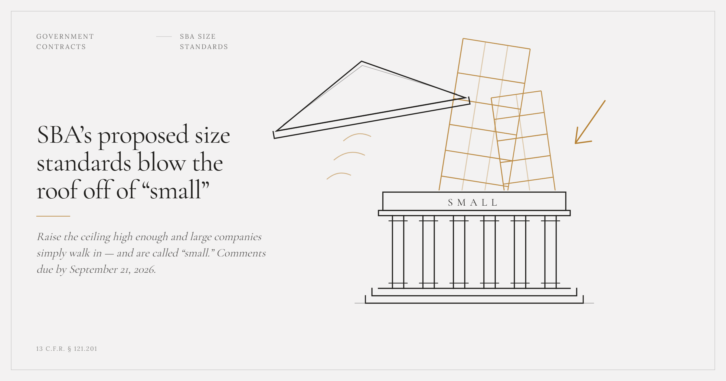 Size Standards Proposed Regulations Blow the Roof off of the Small in Small Business Administration