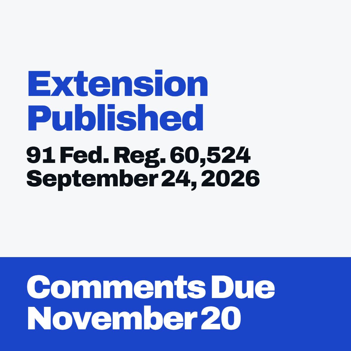 SBA’s Size Standards Comment Extension Publishes in the Federal Register