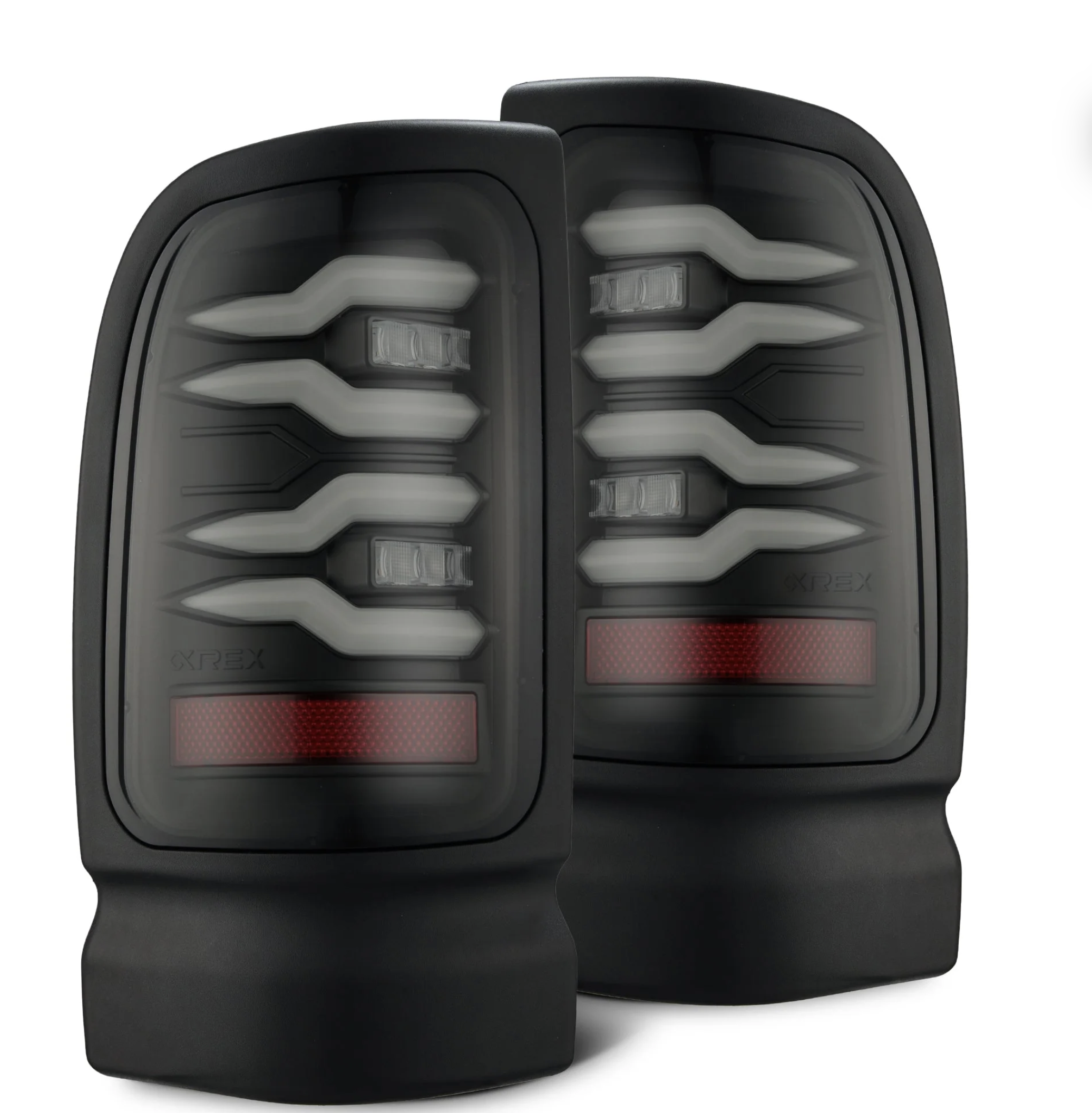 1994-2001 Dodge Ram AlphaRex LUXX LED Tail Lights Black
