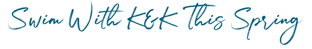 Handwritten text saying 'Swim With KKT This Spring!'