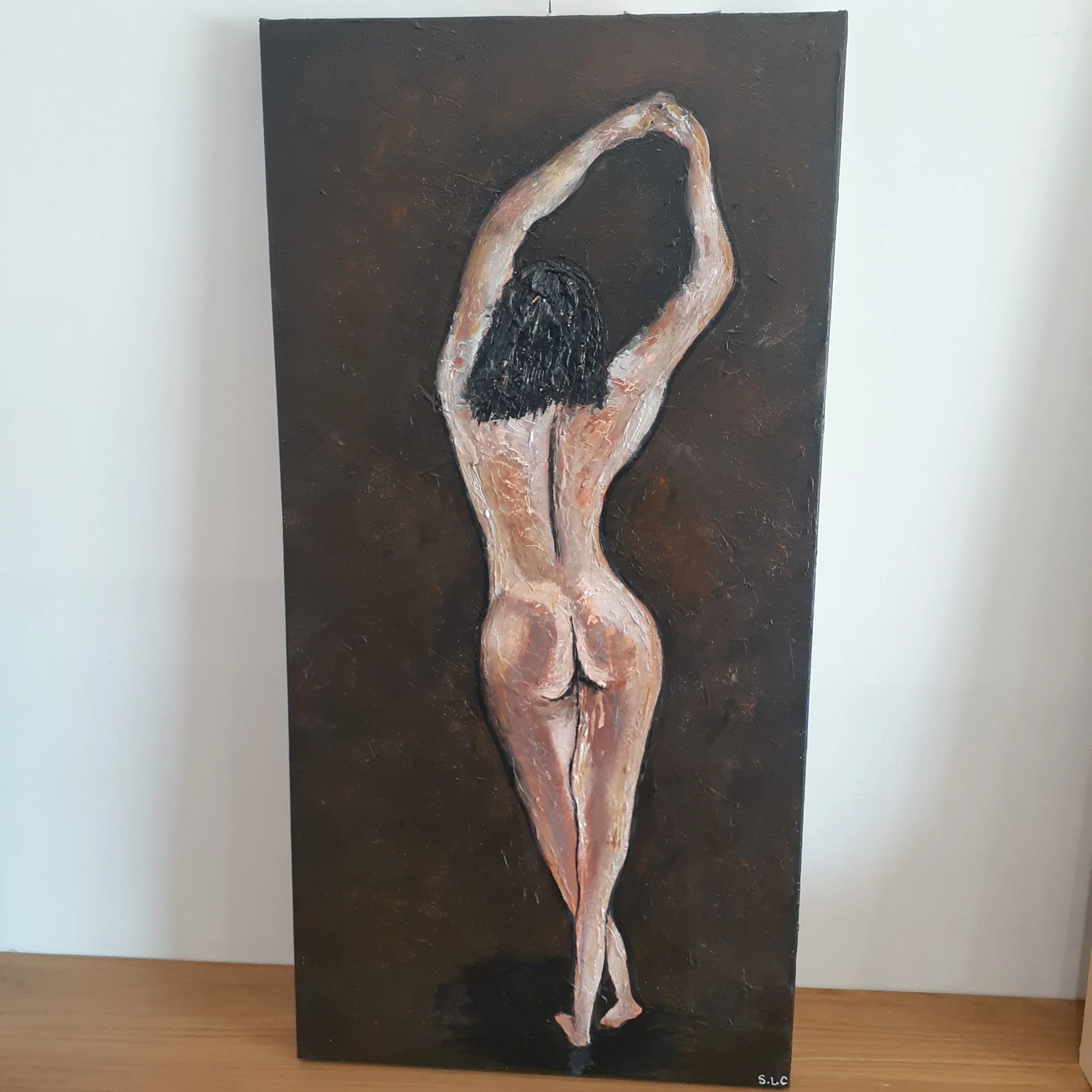 Oil painting of woman