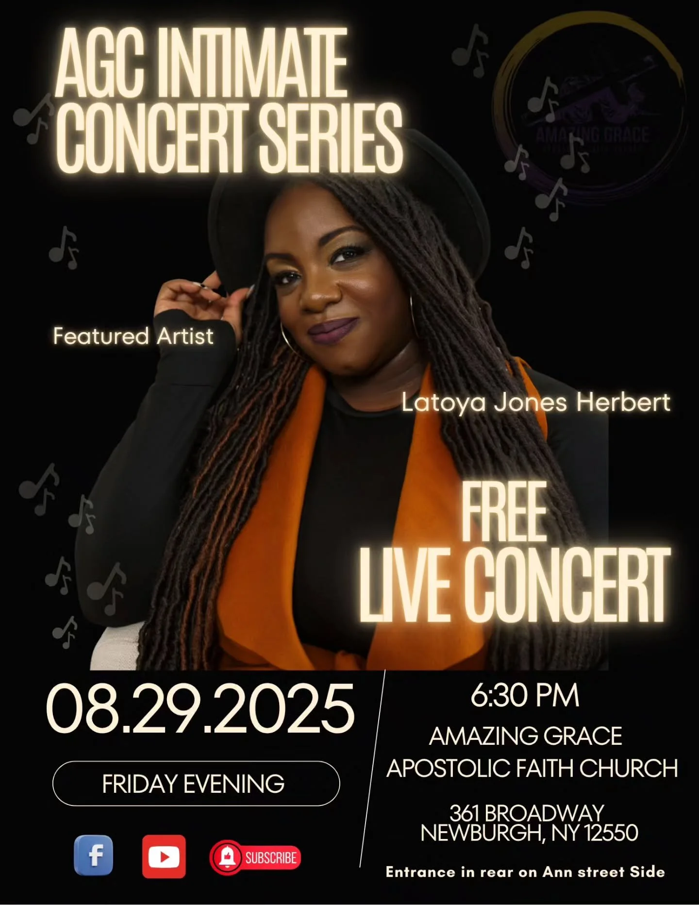 Join us Friday August 29th 630pm  for an intimate concert series ft @toyajonesherbert 

She will be blessing the crowd with her beautiful gifted voice! 

We hope to see you there!