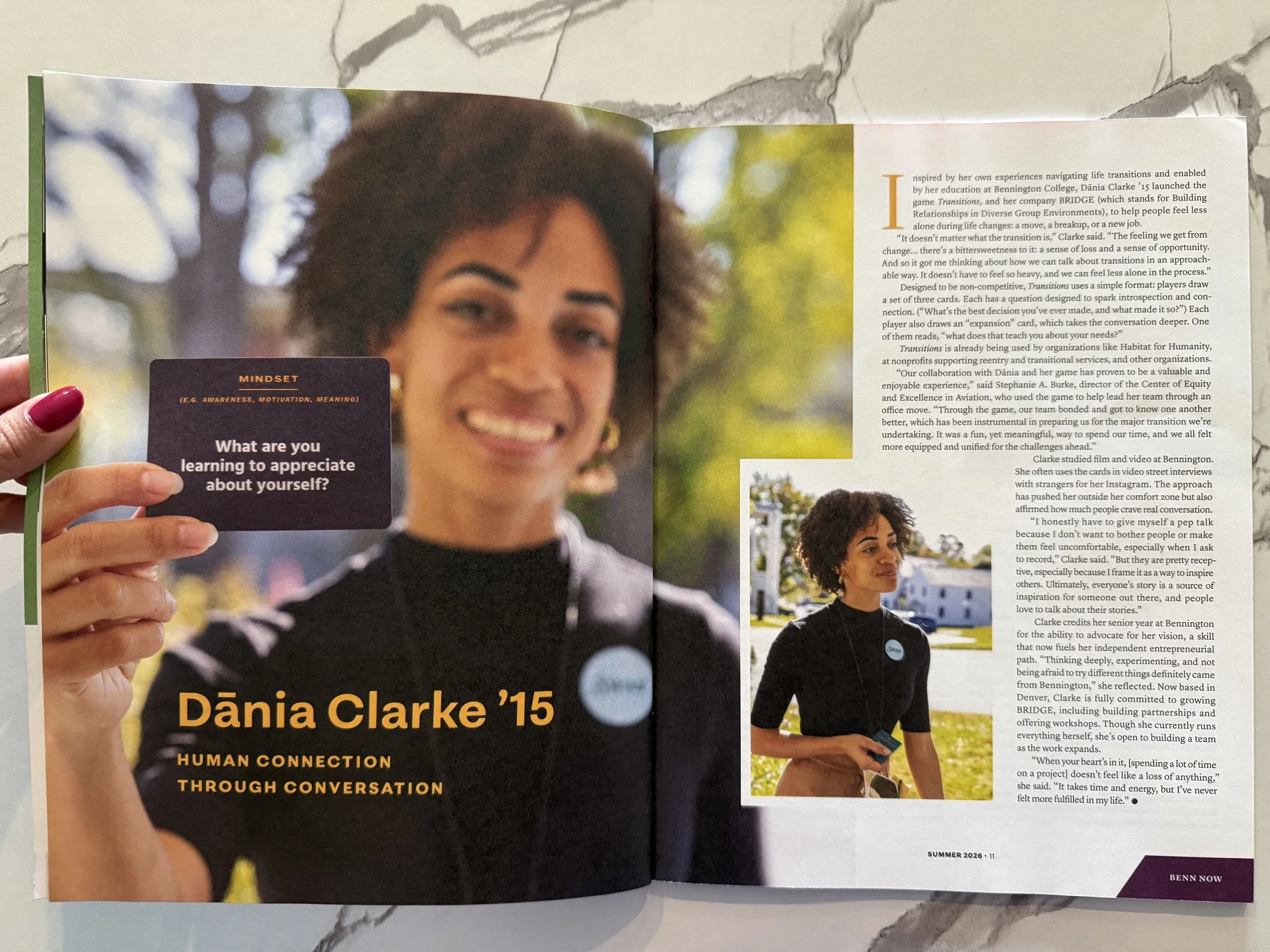 BRIDGE Featured in the Bennington Magazine