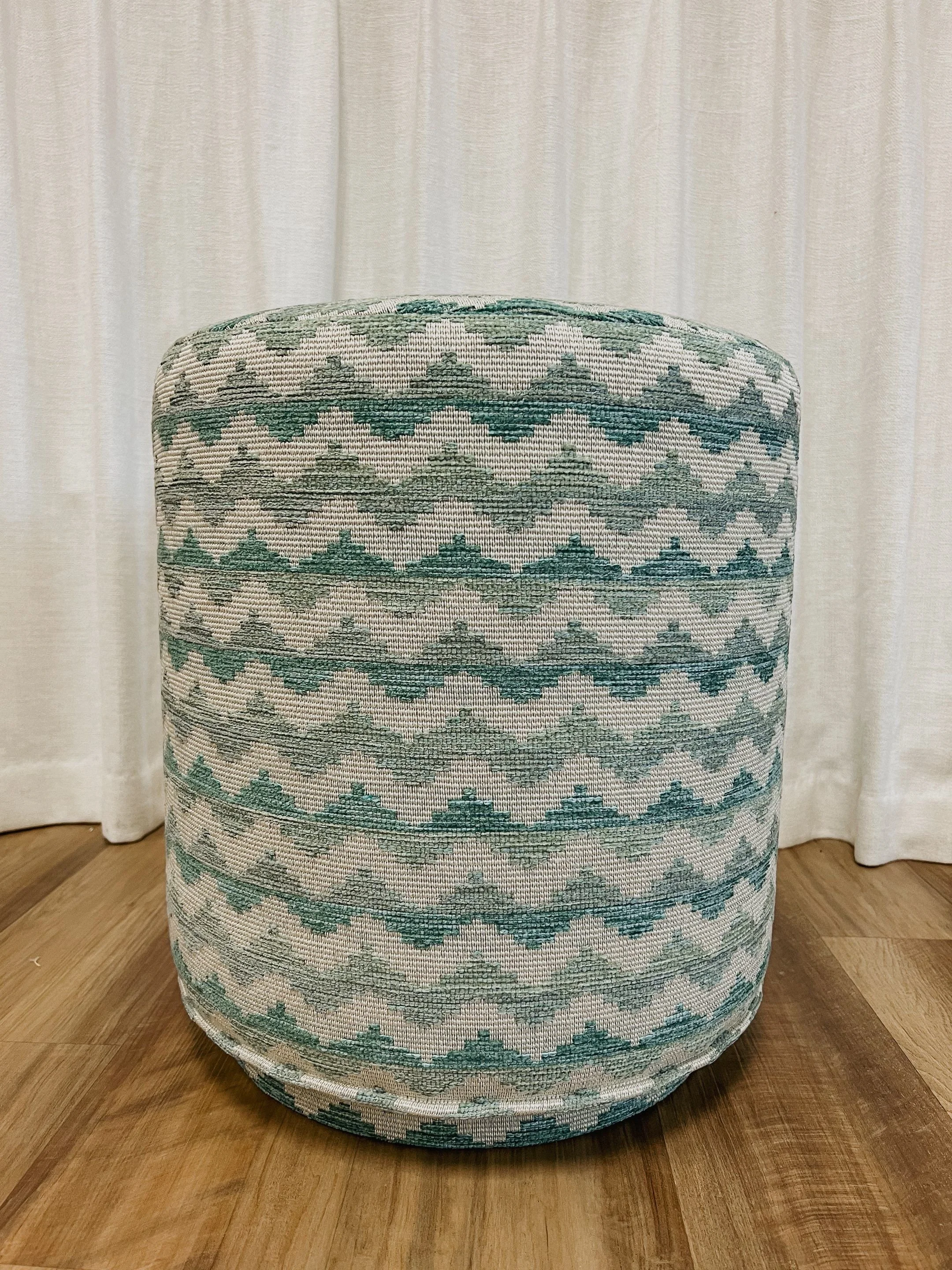 Custom Footstool fully created and upholstered by LP Studio