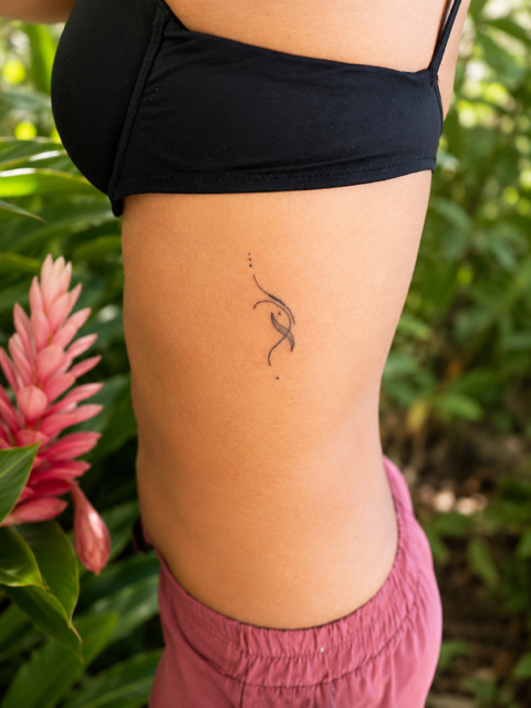 Handpoke tattoo preparation and custom artwork