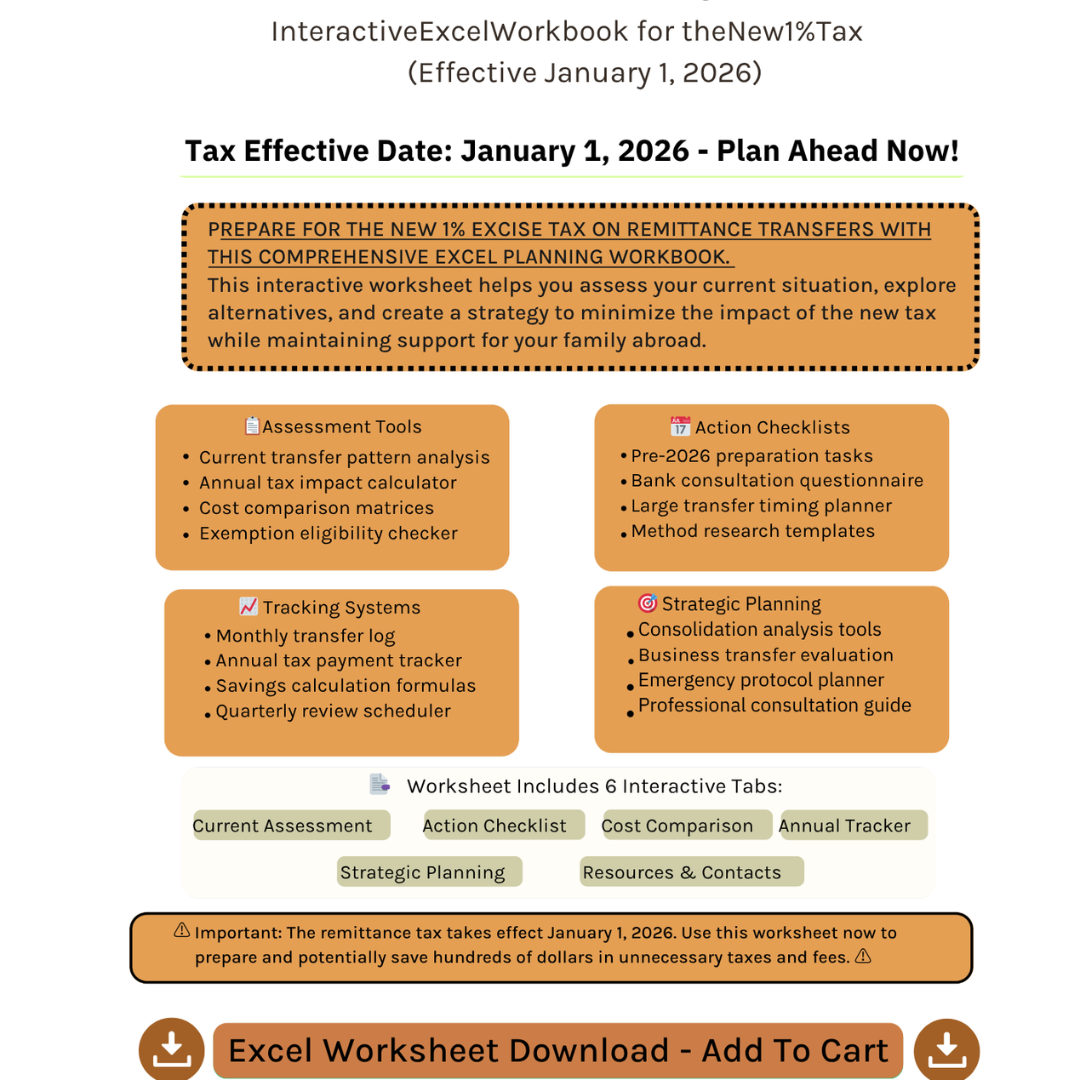 Remittance Tax Planning Worksheet- Excel