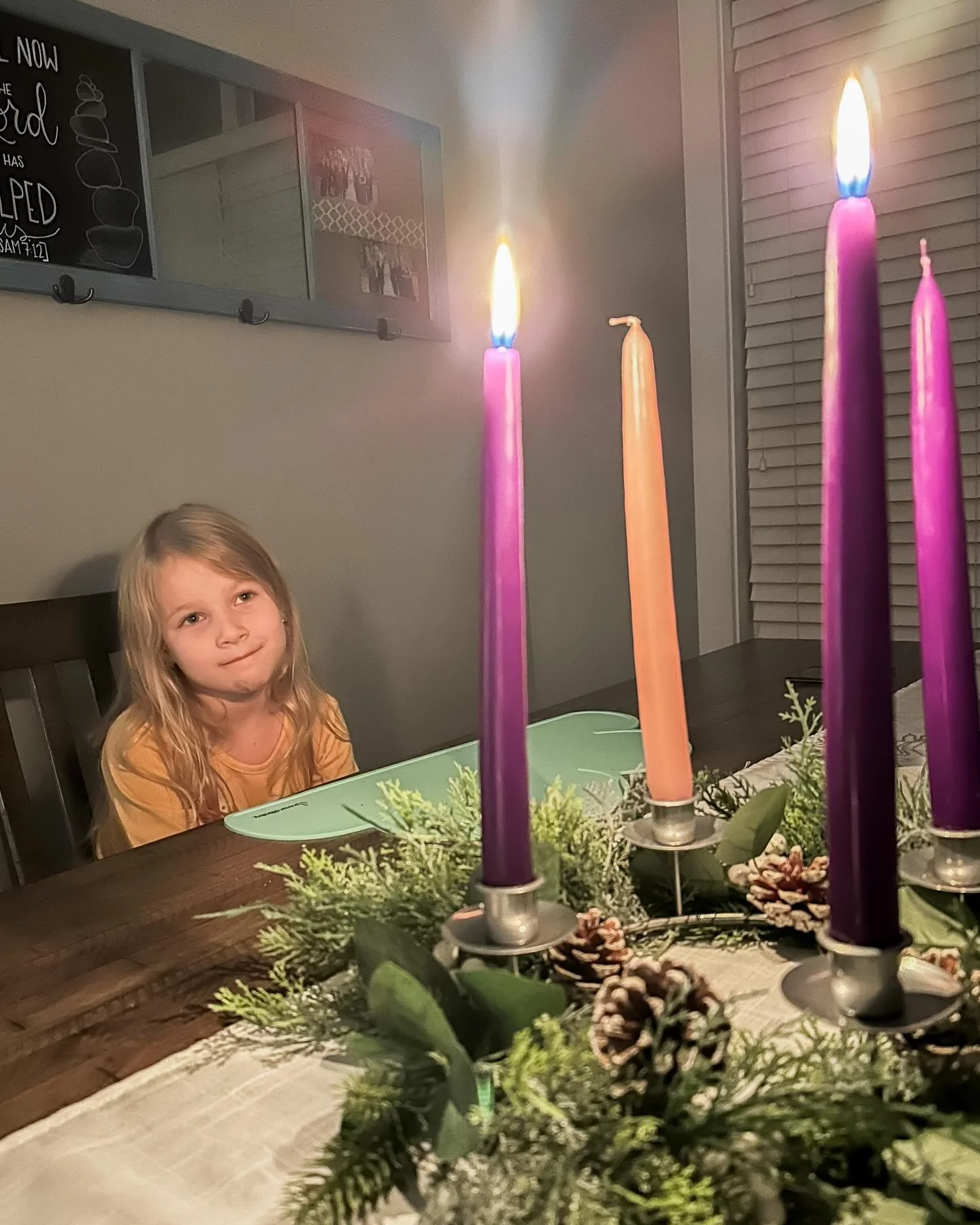 We sat down for Sunday dinner, and I pulled out our family Advent wreath devotional. Not two minutes in, my youngest was shushing me, my son gagged on a cherry tomato, and my oldest kept trying to predict my words so she could yell, &ldquo;Jinx!&rdqu