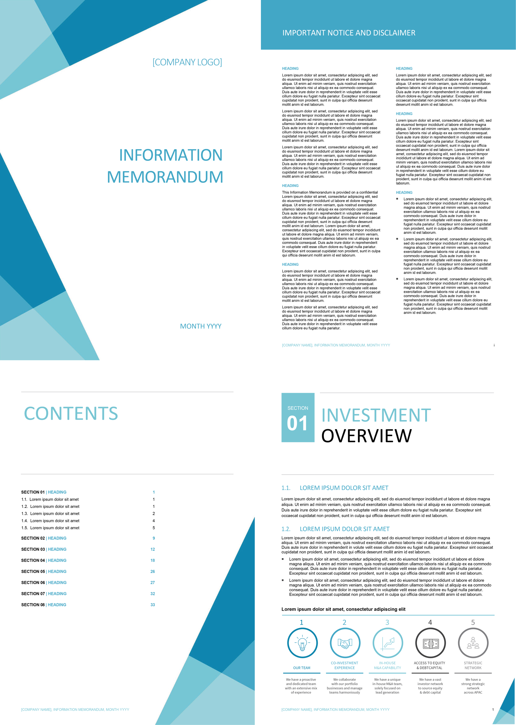 Word Template: Information Memorandum Design and Build