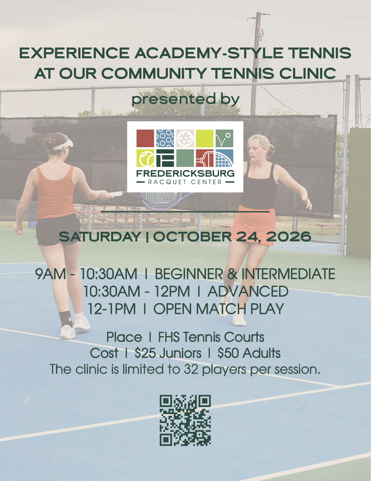 Fall 2026 Tennis Clinic