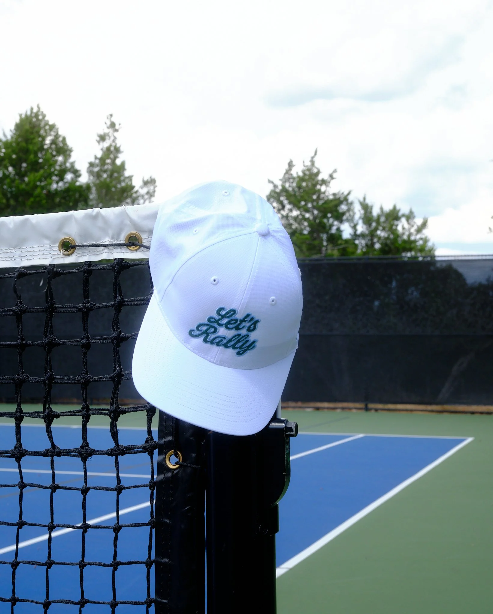 Let's Rally Hat in White