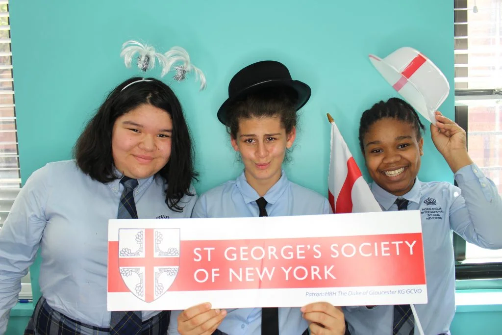 Nord Anglia students enjoying the photobooth