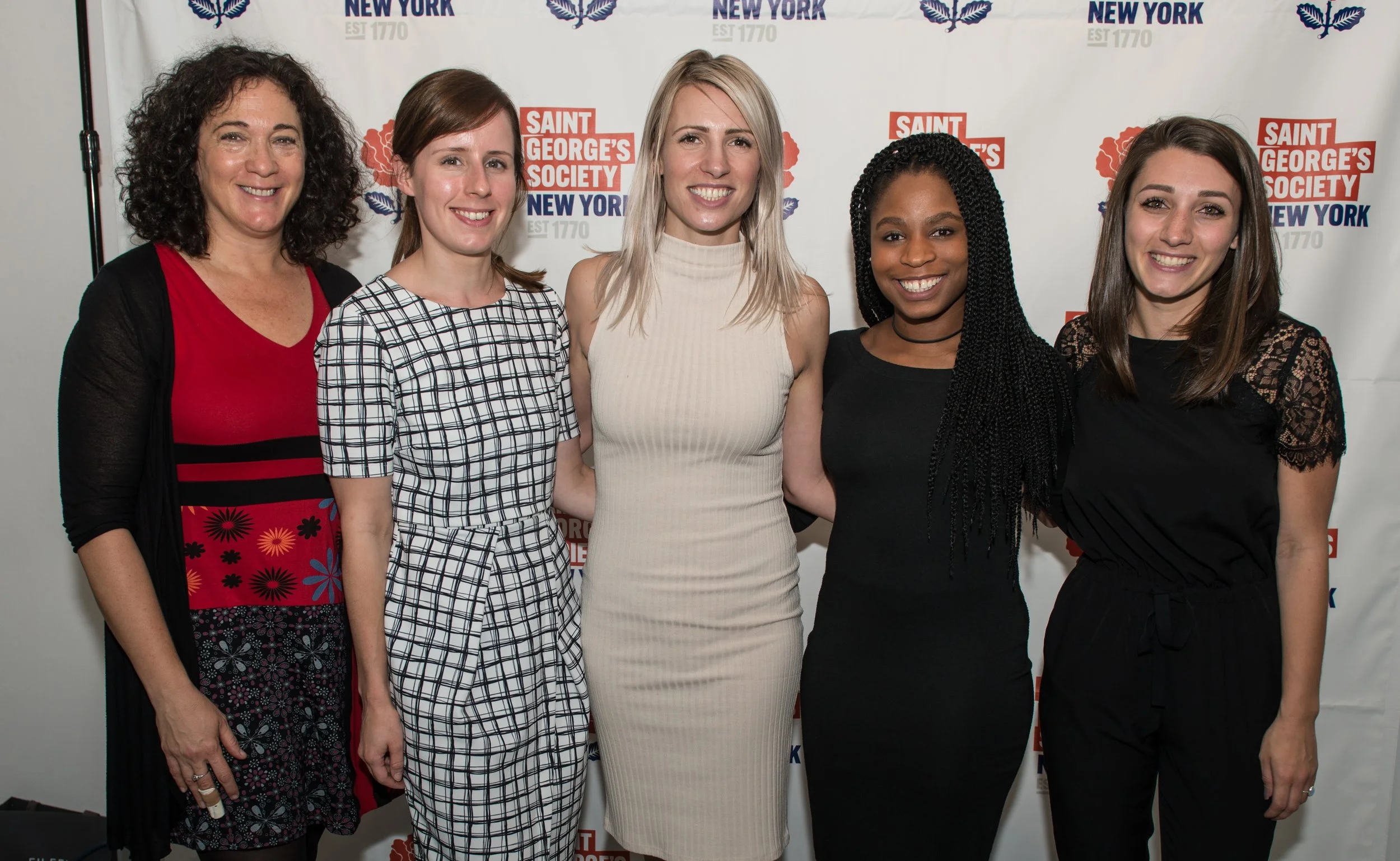  The St. George's Society team (L to R): Julie Rosenberg, Grace Owen, Anna Titley, Hastings Hill, Eliane Abou-Assi. 