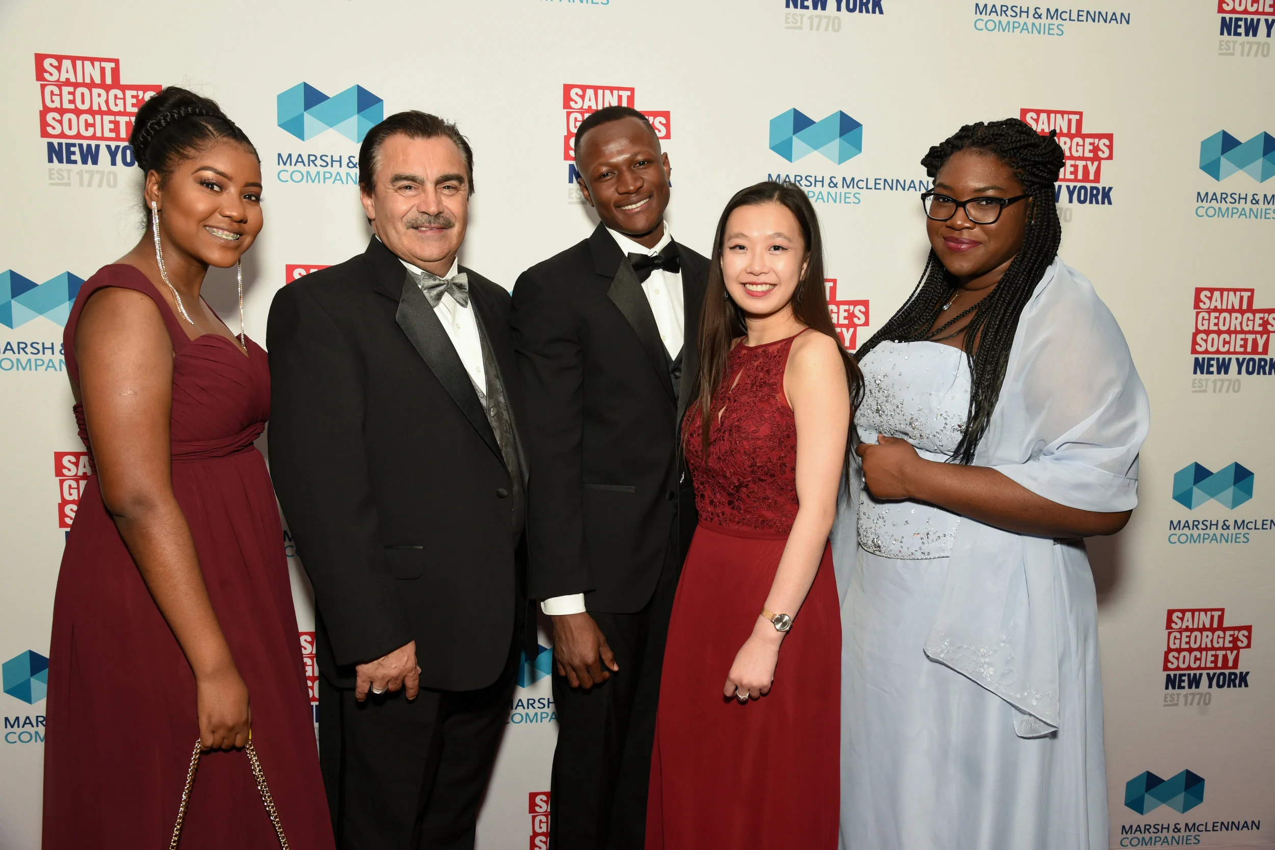  St. George's scholars with José Magdaleno, Vice President of Student Affairs at Lehman College 