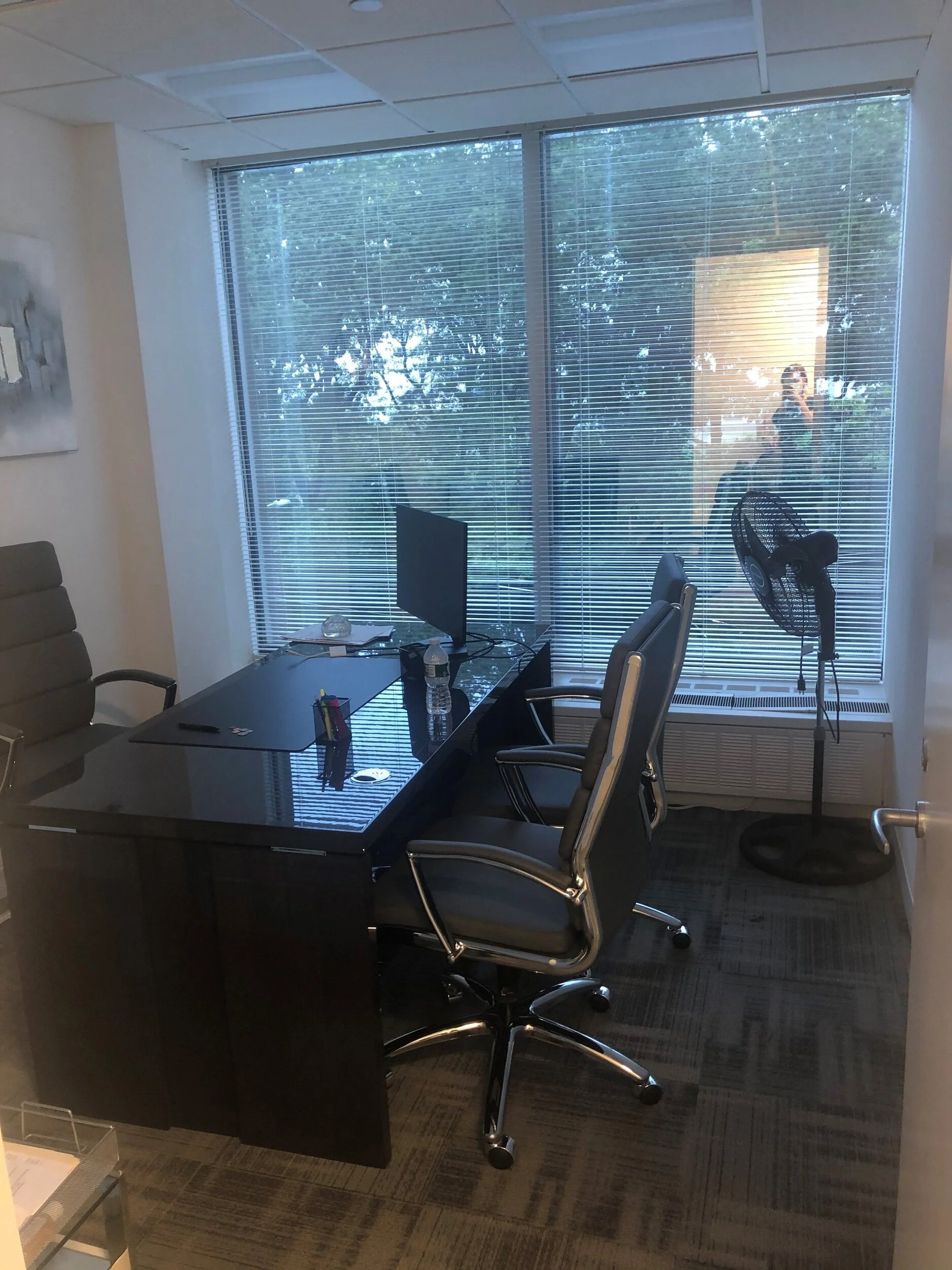 Office set up from previous tenants.