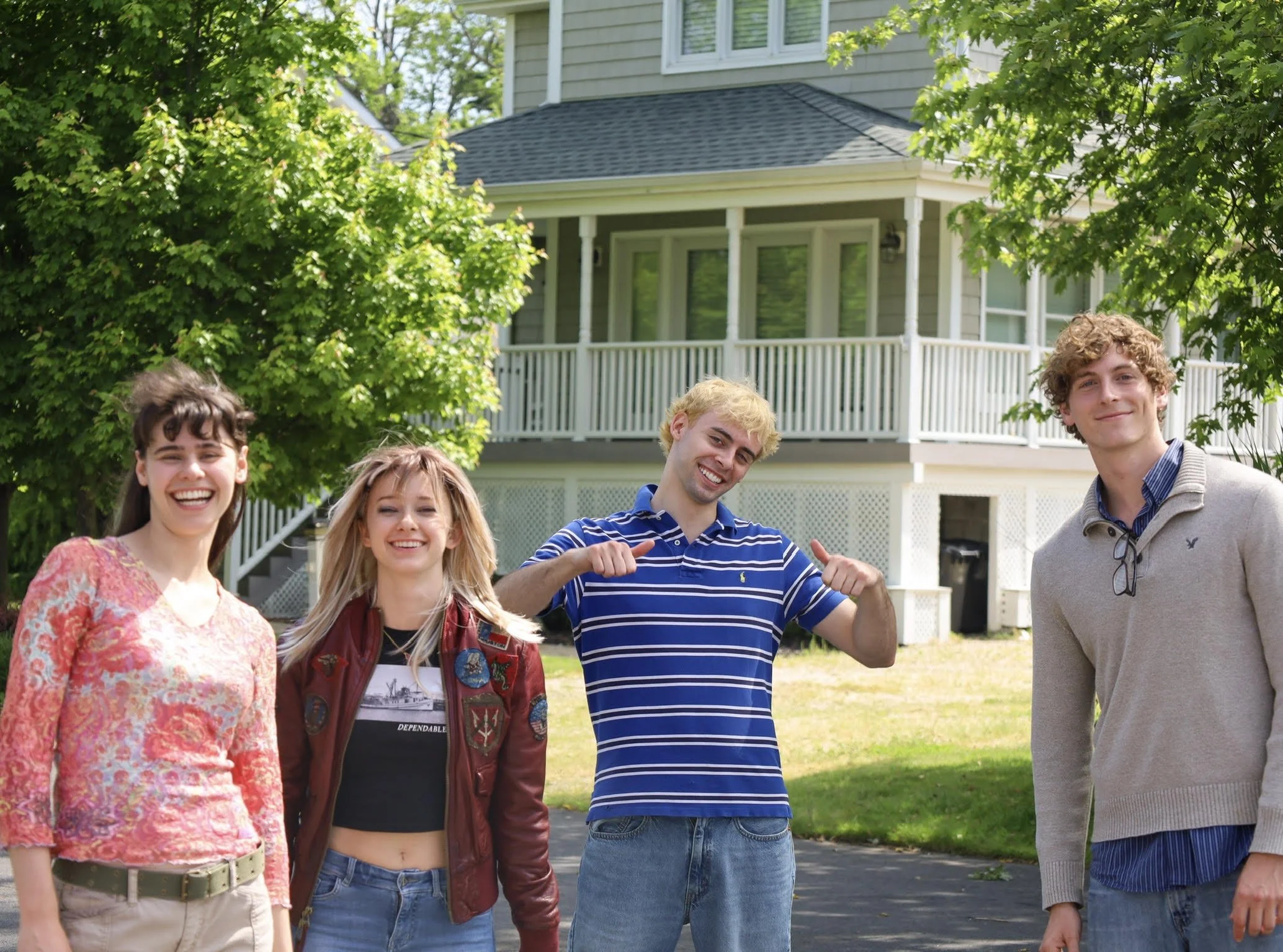 Behind the scenes with Ronan as James and the rest of the castin the upcoming series, Growing Pains.