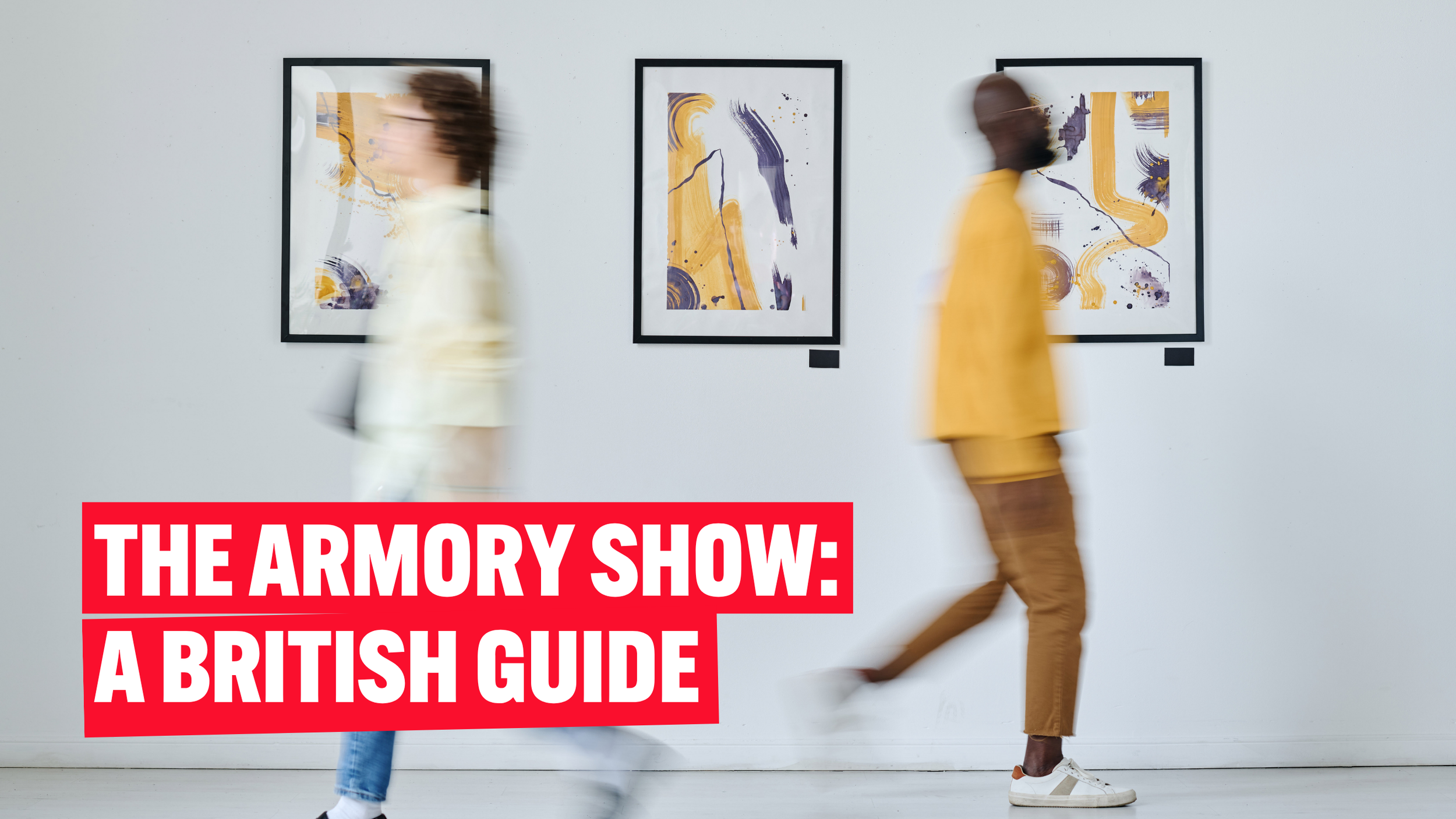 The Armory Show British Guide graphic showcasing gallery artwork