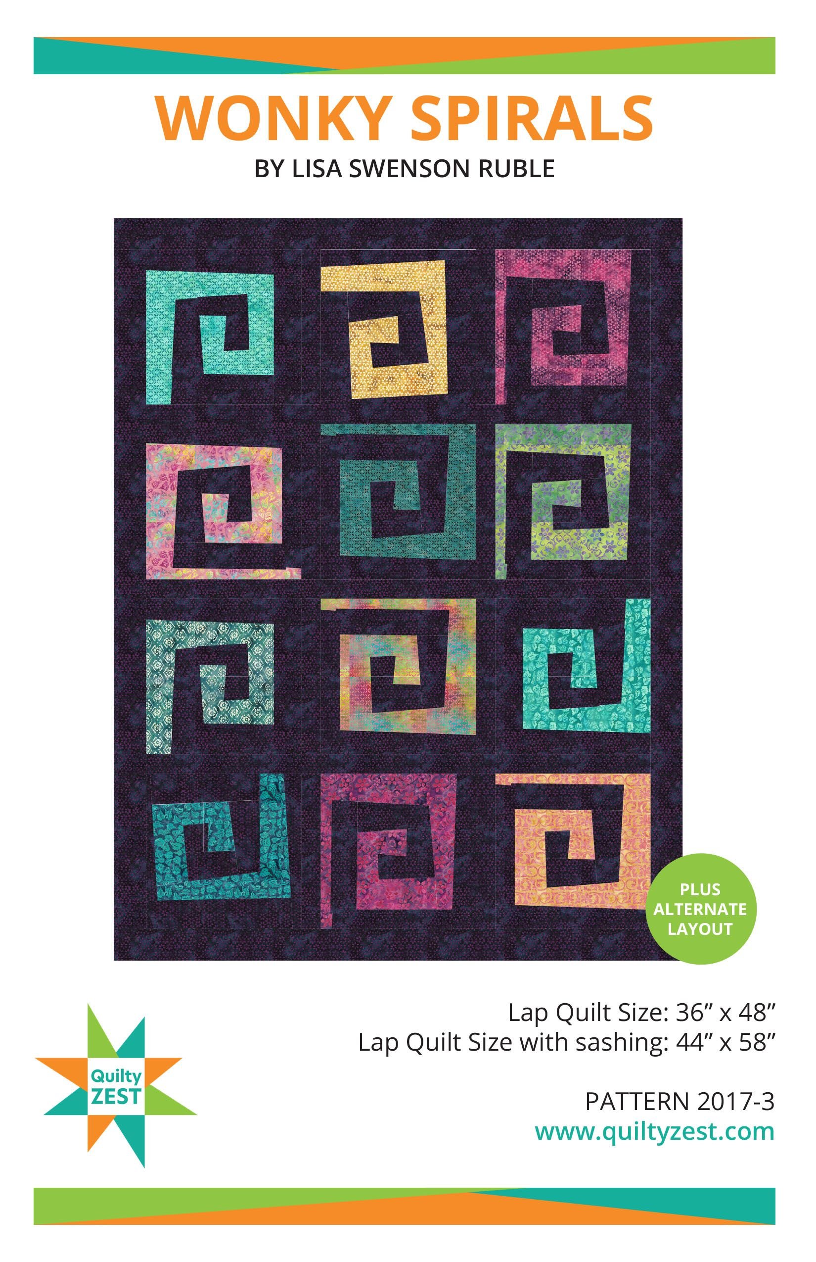Wonky Spirals pattern (digital download)
