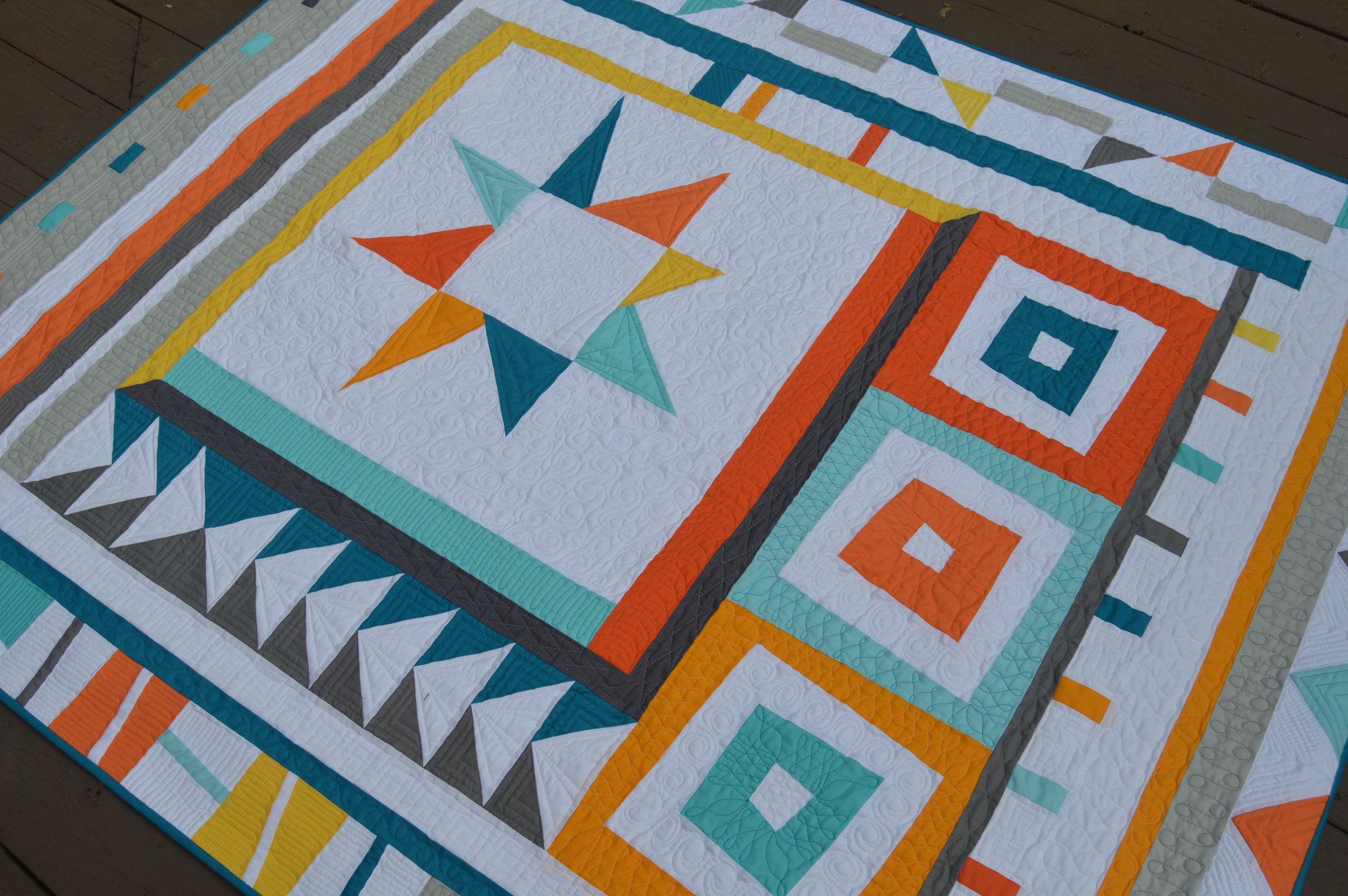 Wonk Around the Block quilt pattern