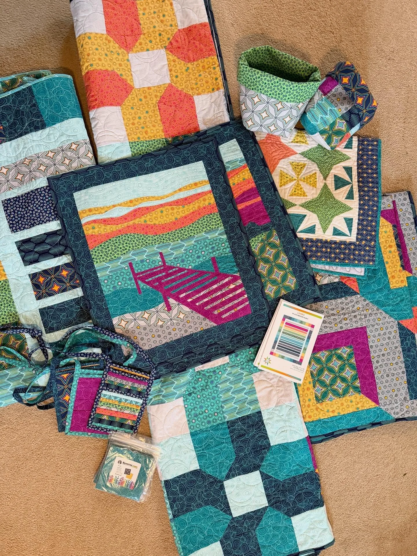 I&rsquo;m packing up for this afternoon&rsquo;s trunk show at Sew Fabulous! Quilts to show, patterns to demo, and goodies to give! Can&rsquo;t wait! 
Psst&hellip;WI and IL quilty friends - you&rsquo;re next! 
#natureunfilteredfabric #benartexfabrics 