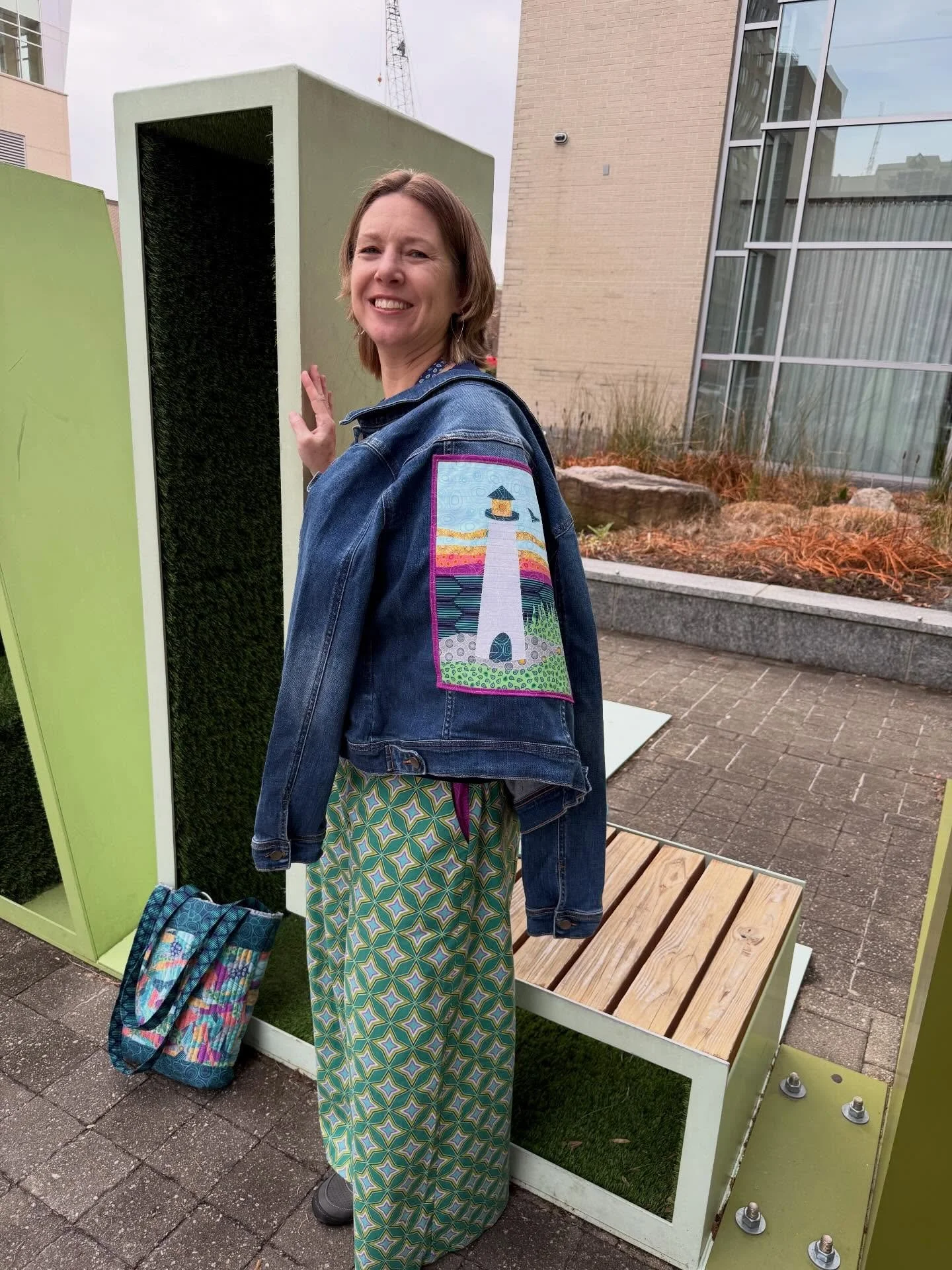 IG Fest Quilt Fest Day 6:
Quilty apparel!
Here are some of my Nature Unfiltered embellished outfits that I made for QuiltCon! 
*Go to @thermoweb &lsquo;s YouTube channel for the reverse appliqu&eacute; tutorial to make the t-shirt! 
*Go to my website