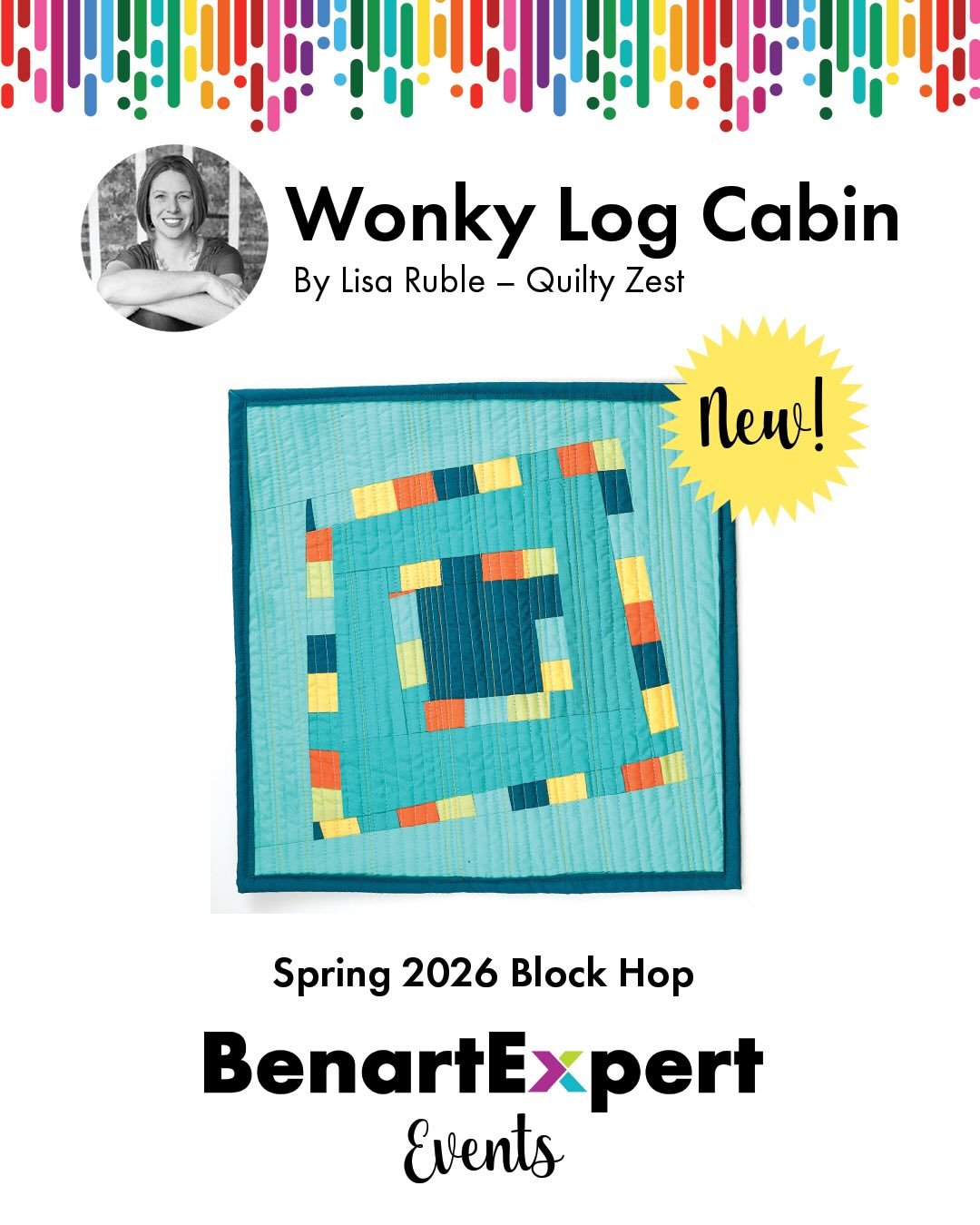 Interested in sewing an improv block? Try my Wonky Log Cabin! This might look intimidating, but it&rsquo;s made using traditional log cabin techniques with some wonky angles thrown in. Super fun! 
I made a video tutorial to walk you through every ste