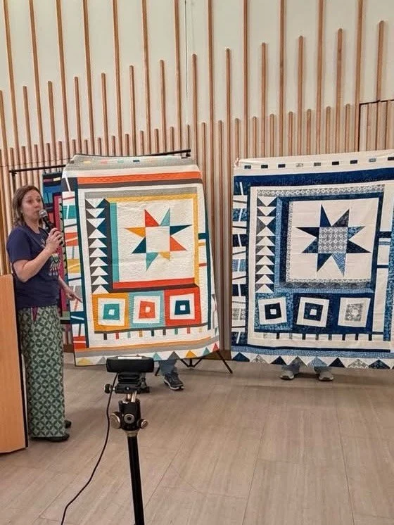 I had a great time sharing my Hooked on Improv lecture with the Great Lakes Heritage Quilters in Bloomsfield, MI, last week! 
And tomorrow I&rsquo;m headed to The Common Threads Quilt Guild in Indiana to give my Confessions of a Quilt Magazine Editor