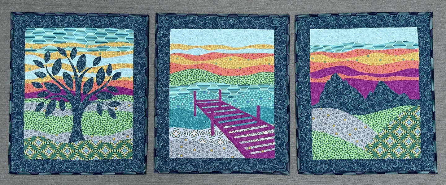 image of 3 Sunset Vibes quilts