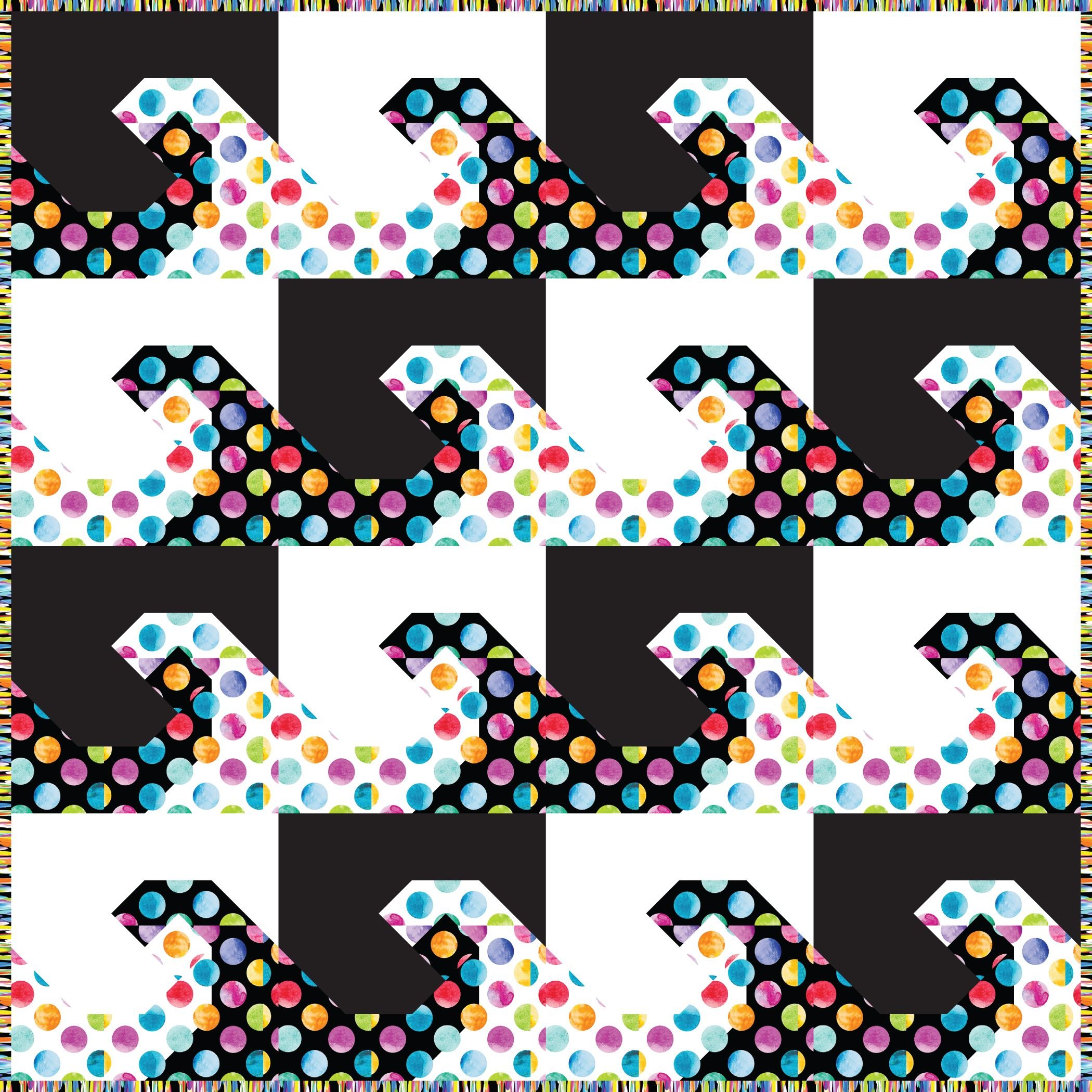 Rolling Waves quilt pattern