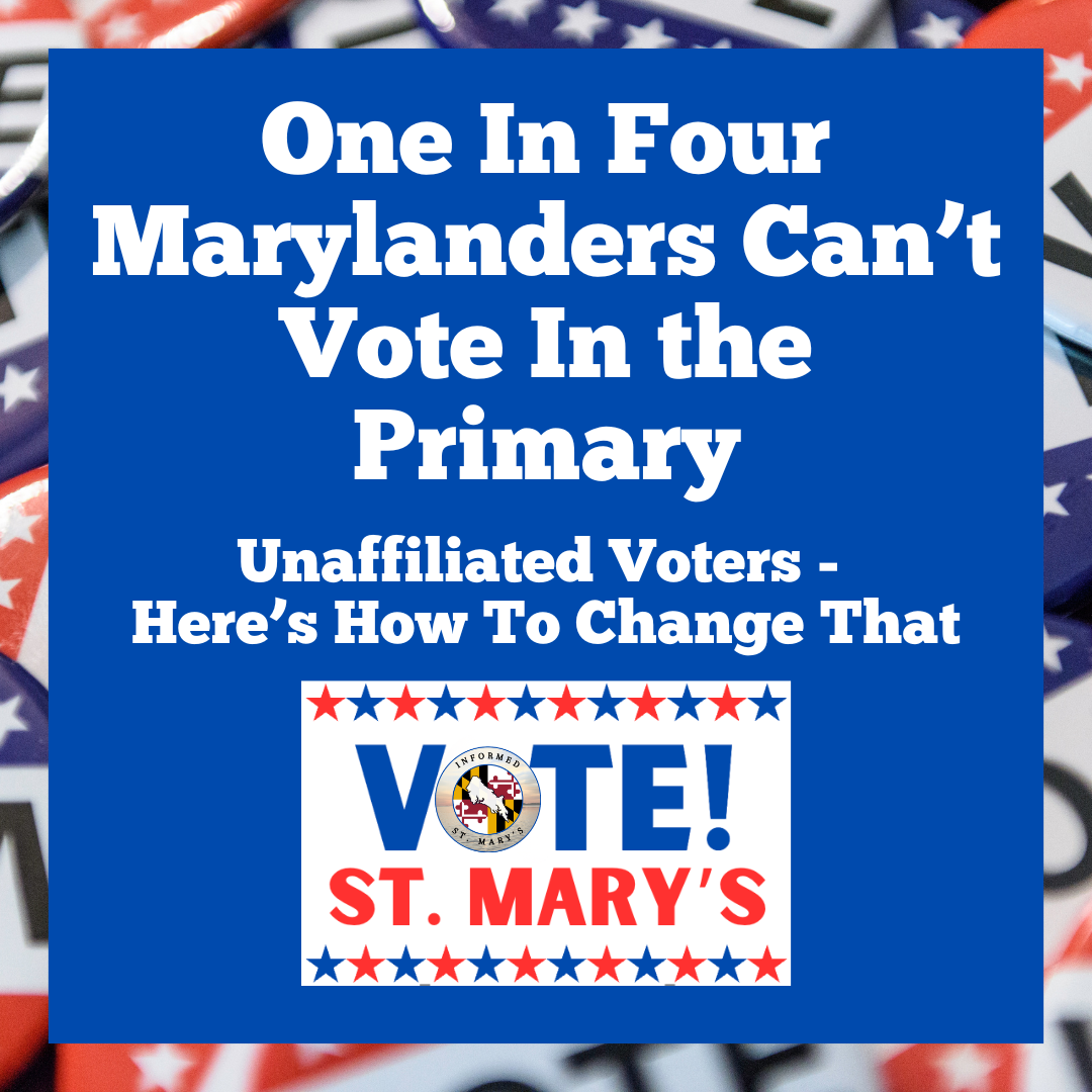 One in Four Marylanders Can’t Vote in the Primary