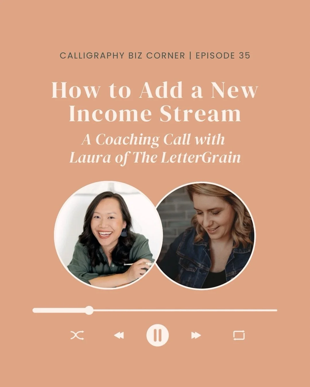 Have you tuned into Episode 35 yet, featuring Laura of @thelettergrain? In this episode, we&rsquo;re letting you be a fly on the wall on an introductory coaching call, where we explore how to grow Laura&rsquo;s business through new income streams.&nb