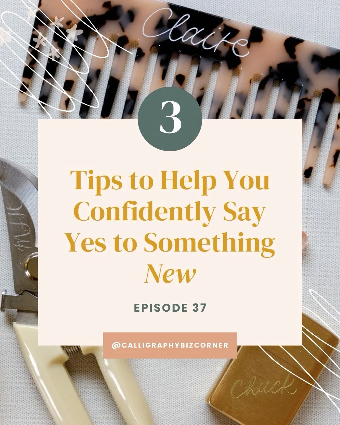 Tune in to Episode 37 to learn how to confidently book projects you&rsquo;ve never done, so you can keep growing in your business! Link in bio 🎧