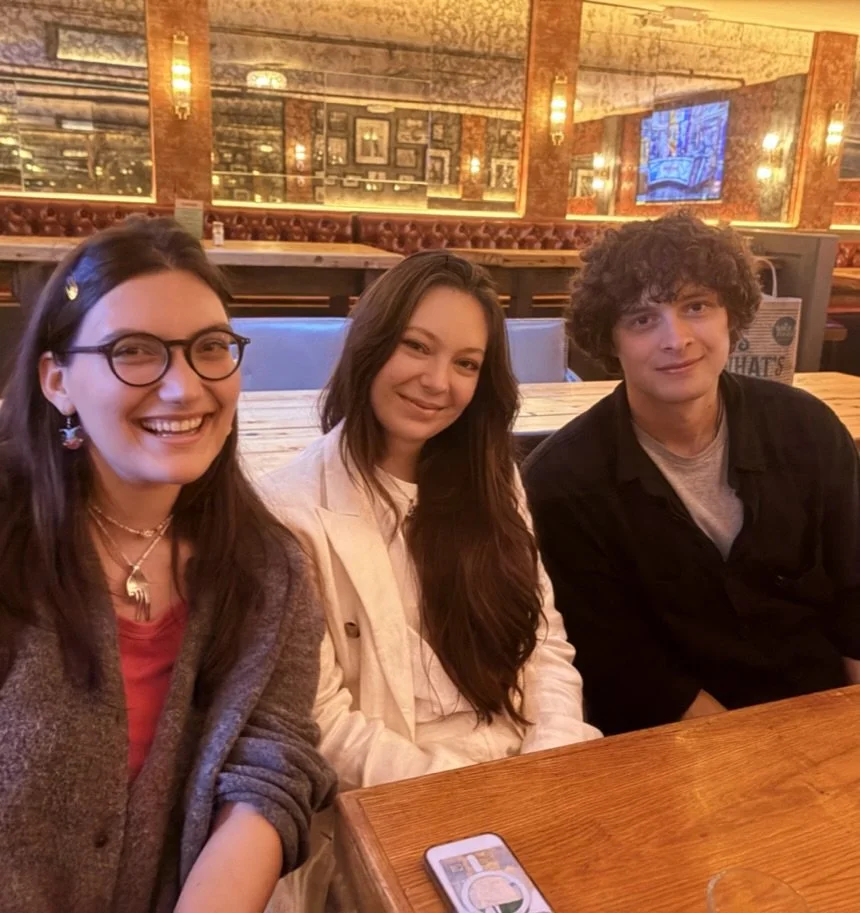 Karina, Sasha and Petro after a reading of "We Can't Be That Special",