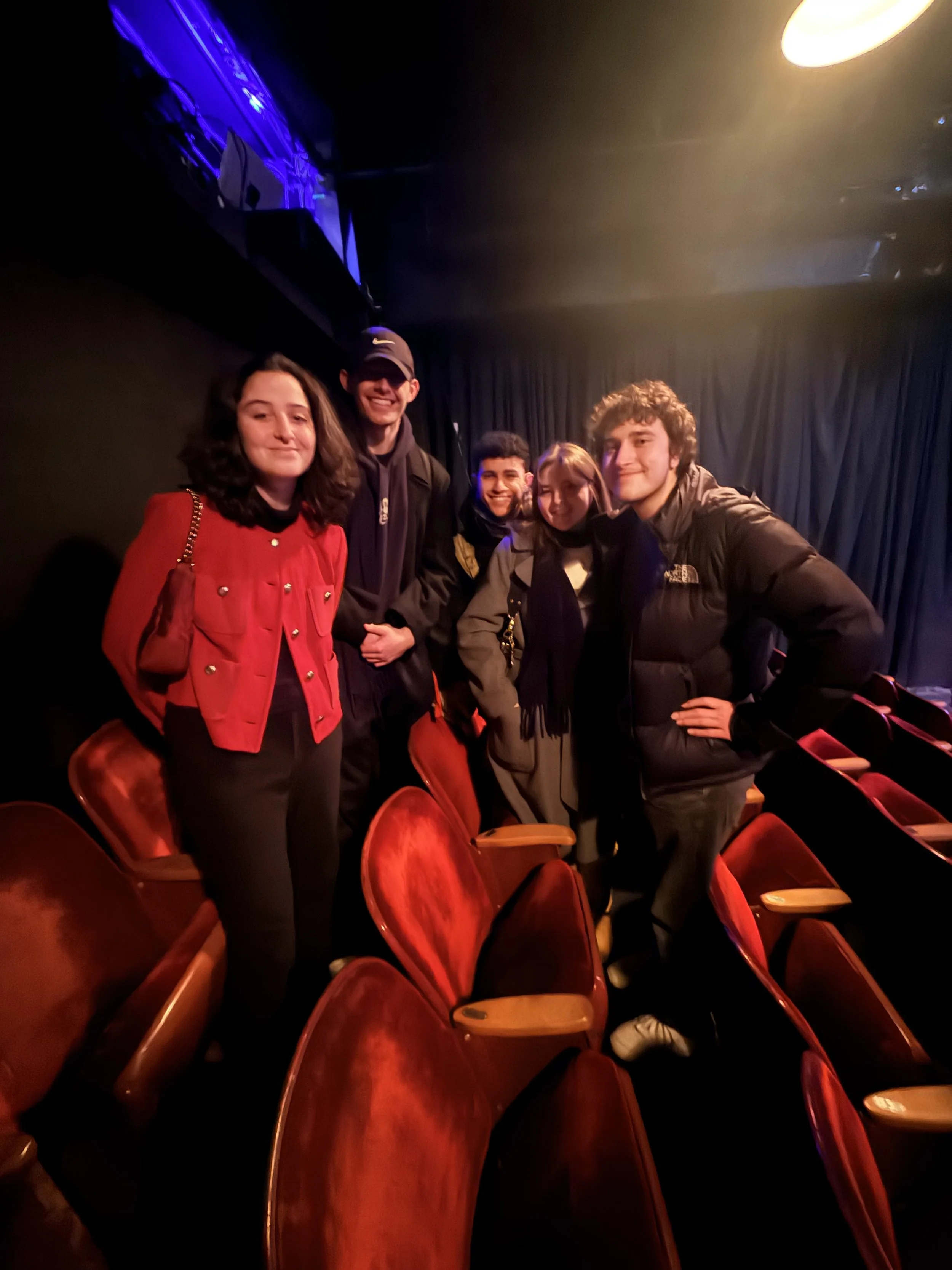 Daniel, Matteo, Jessie and Linus at The Chain after my play "Maybe I'm Your Favorite" 2026